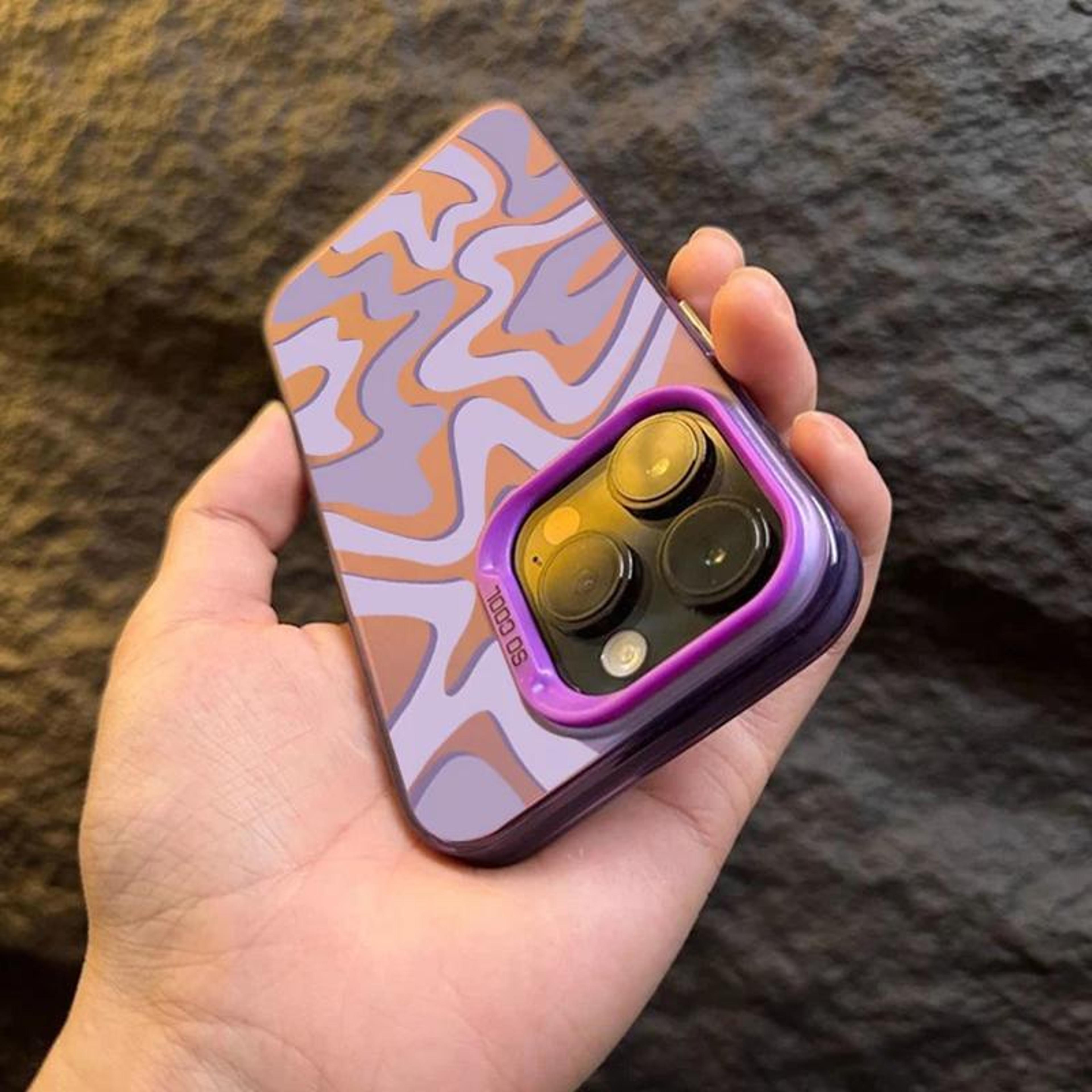 Wavy Stripe Frosted 2in1 PC Phone Case For IPhone 18 Pro Max 5