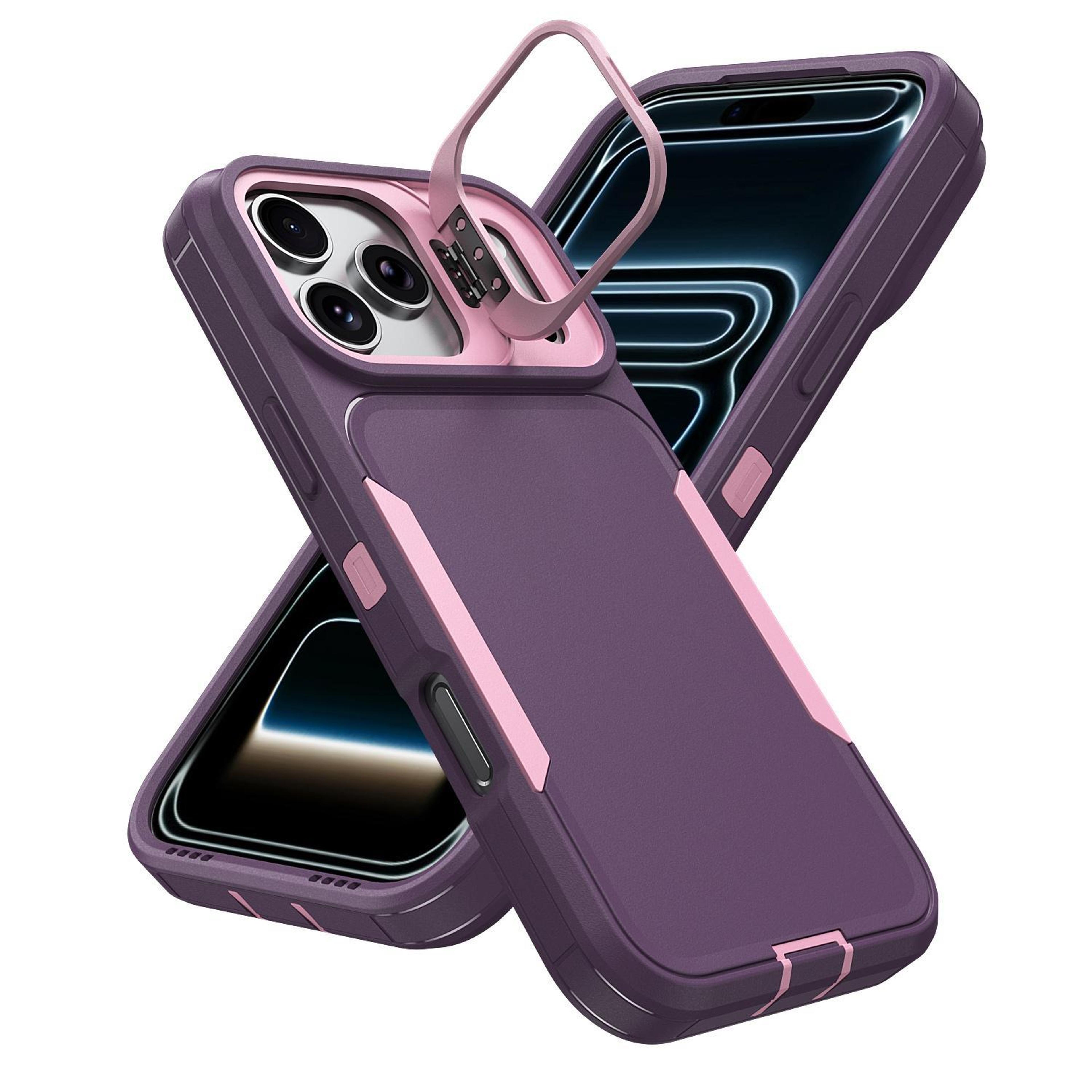 IPhone 18 Pro Lens Frame Holder Phone Case With Adjustable Hidden Holder 1
