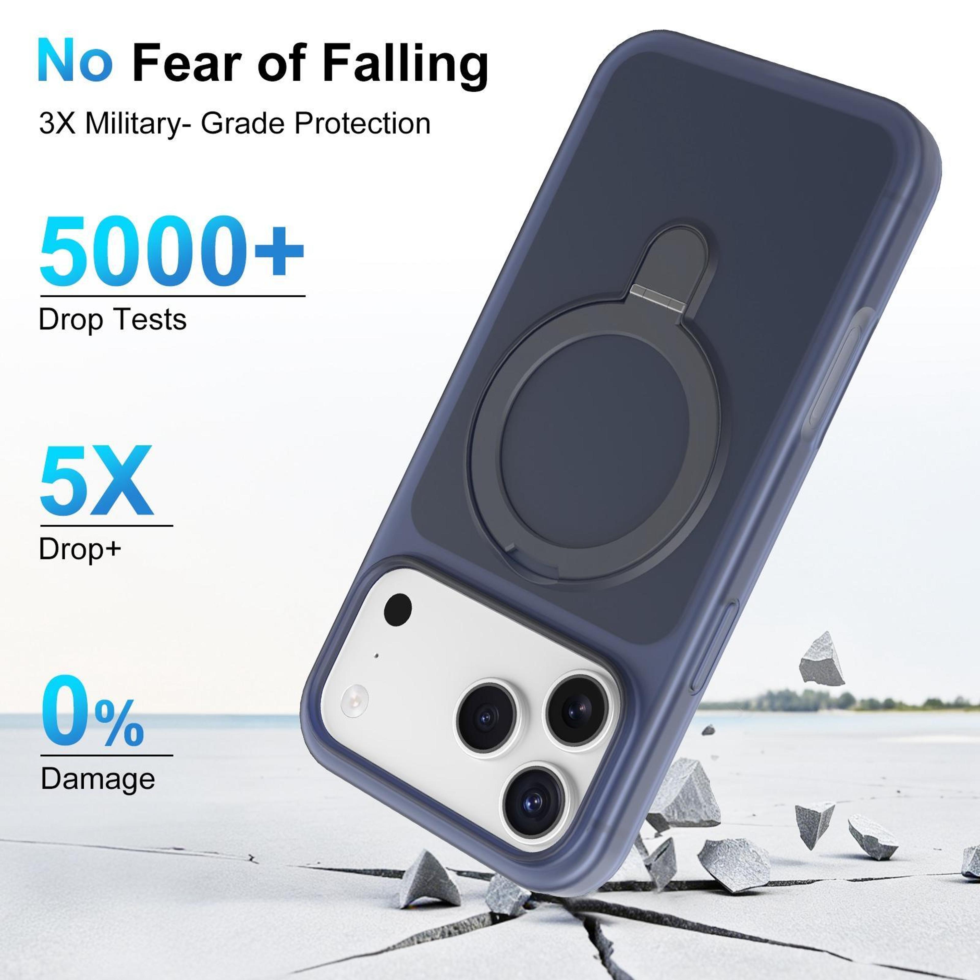 IPhone 18 Pro Magnetic Phone Case With 360 Degree Pivot Kickstand 1