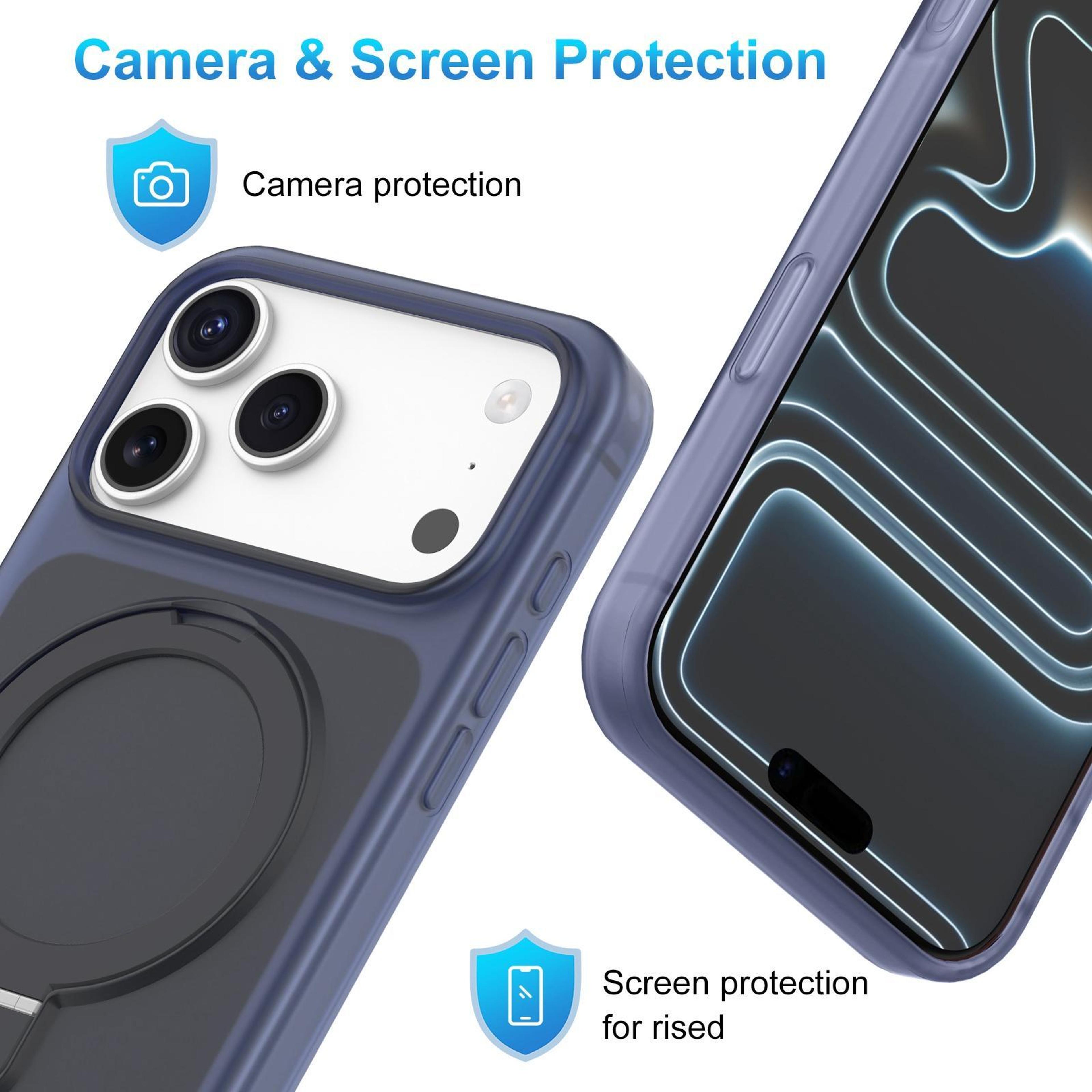 IPhone 18 Pro Magnetic Phone Case With 360 Degree Pivot Kickstand 3