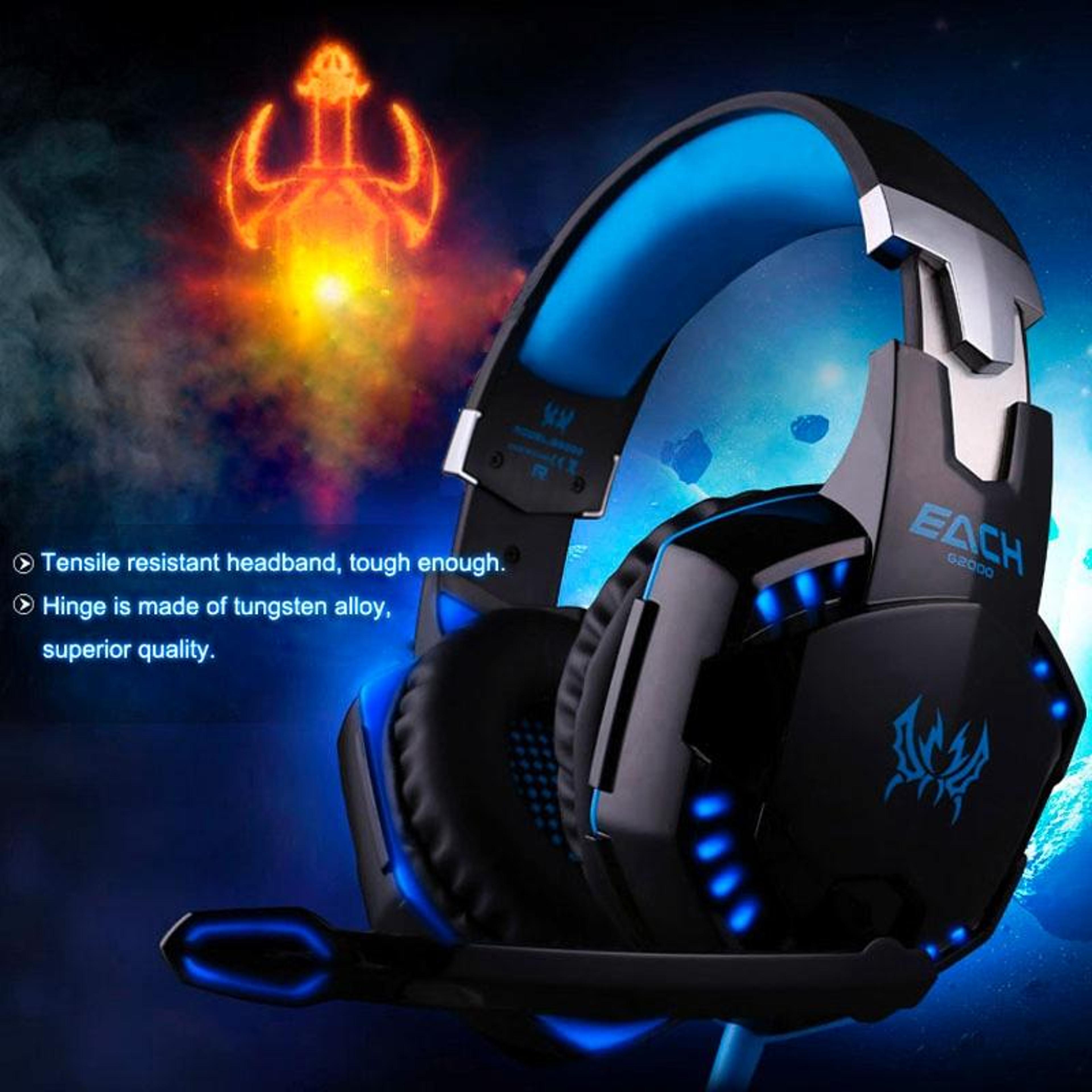 G2000 Wired OverEar Gaming Headset With 50mm Drivers Microphone And LED Lights 5
