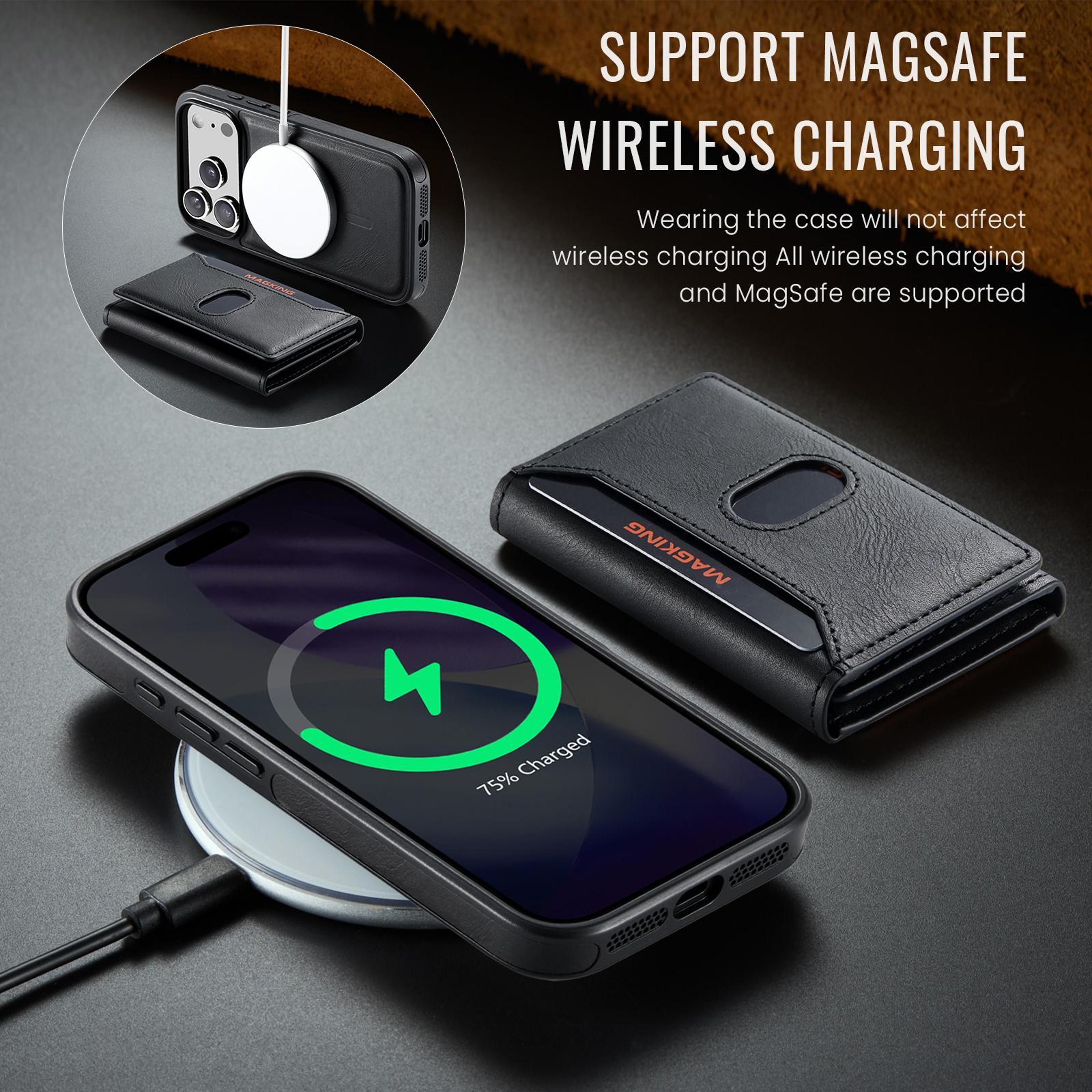 IPhone 18 Pro RFID TriFold Magnetic Wallet Case With Detachable Card Holder 4