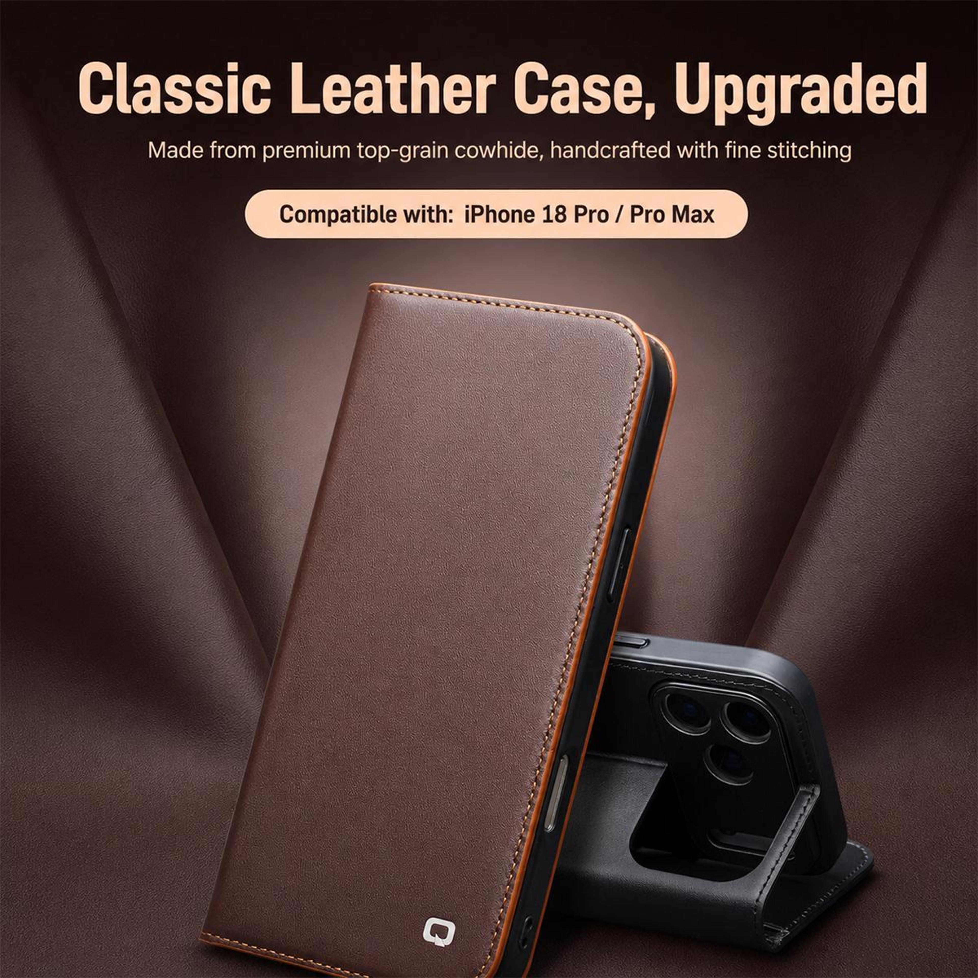 IPhone 18 Pro Genuine Leather Phone Case With Classic Design 1