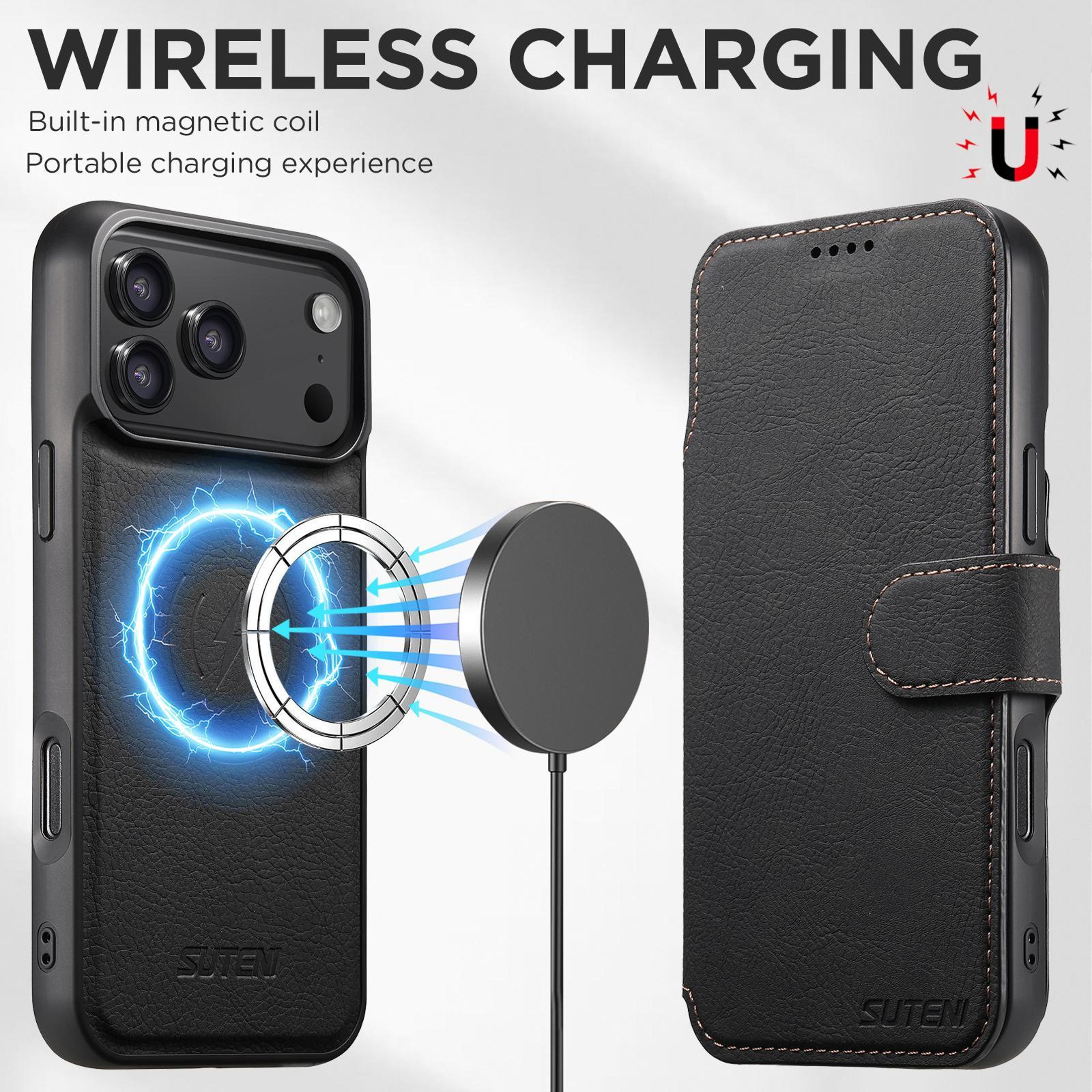 IPhone 18 Pro Magnetic Wallet Case With Detachable PU Leather Card Holder 2