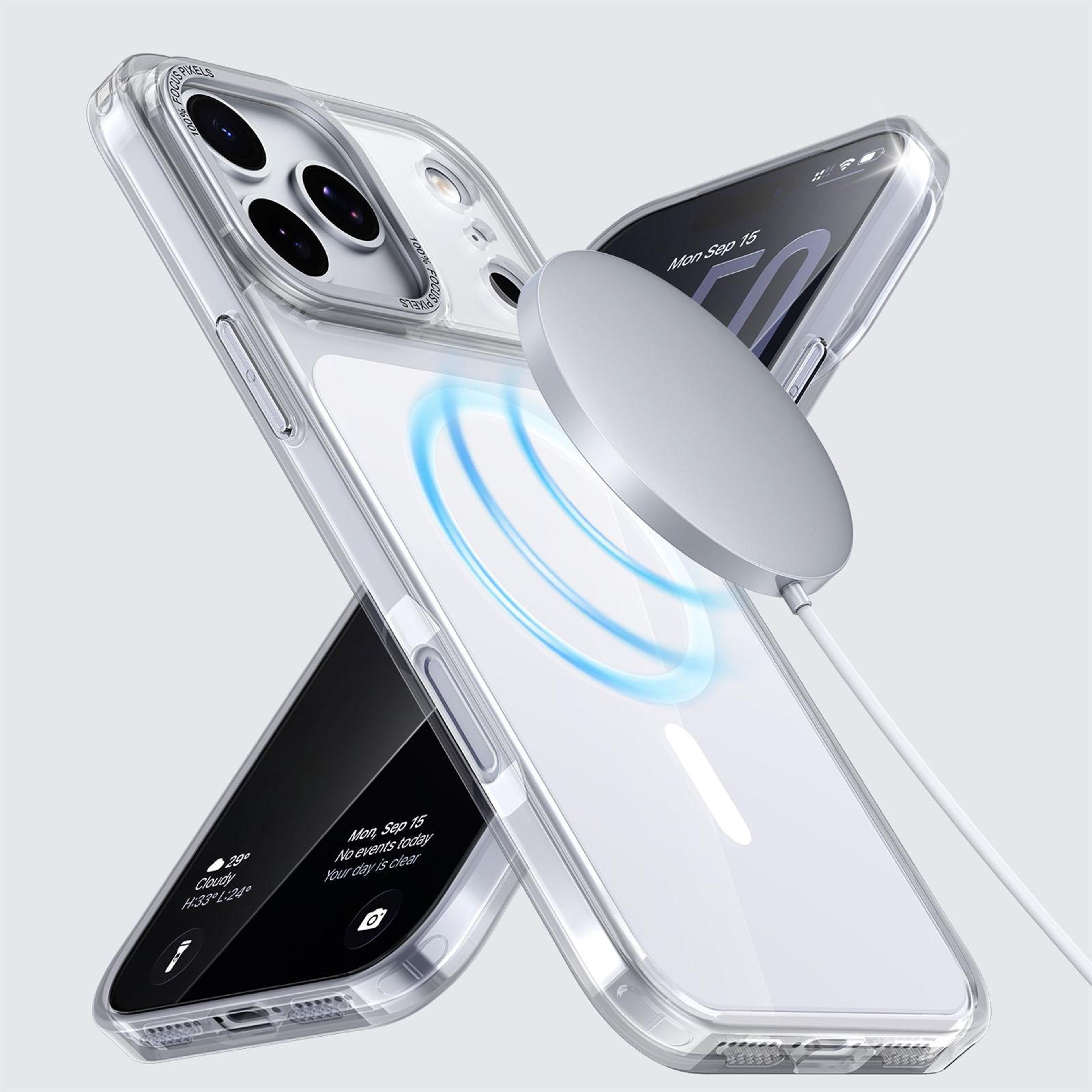 IPhone 18 Pro Max Transparent Magnetic MagSafe Case With Metal Camera Frame 3