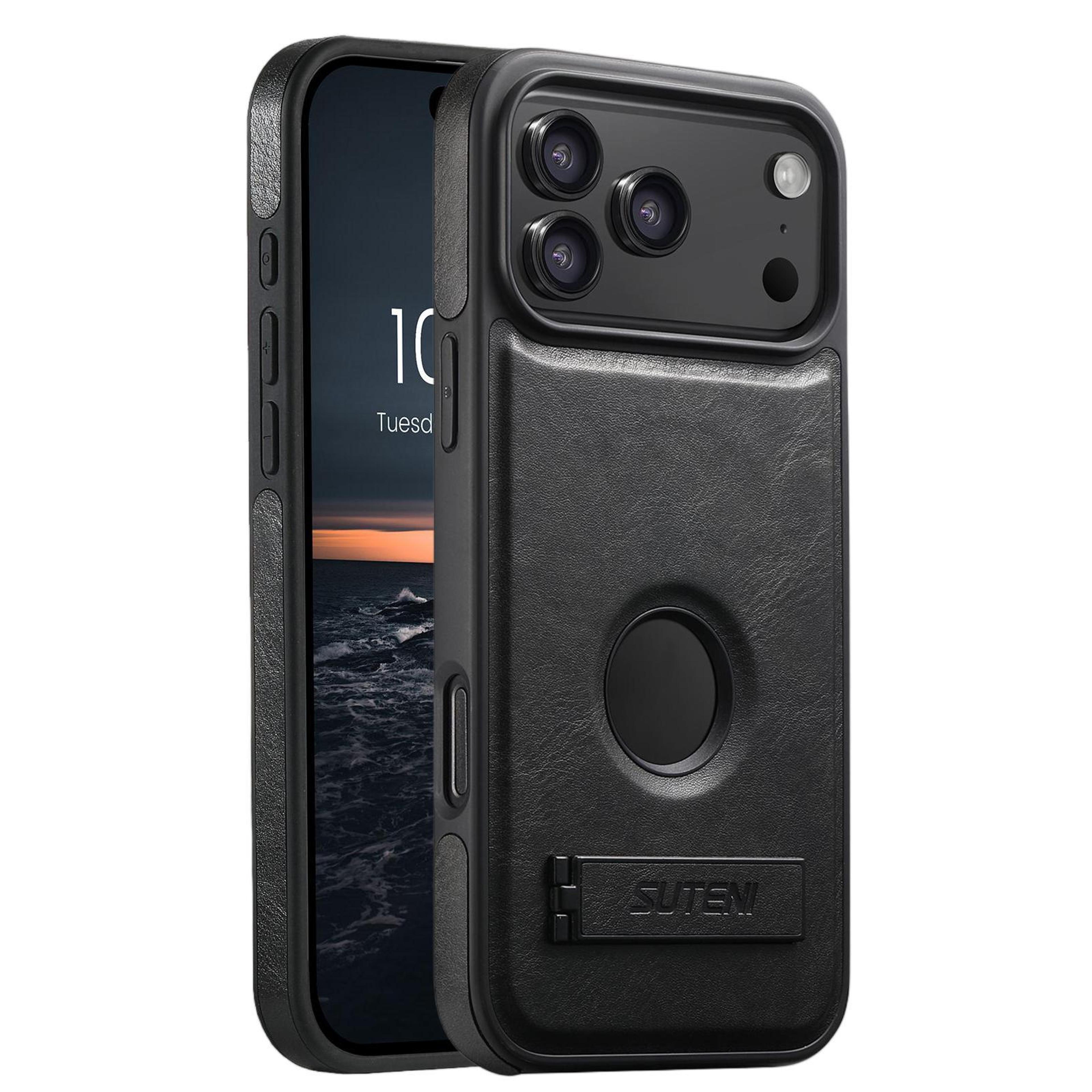 IPhone 18 Pro Case With MagSafe PU Leather Back And TPU Protection 0