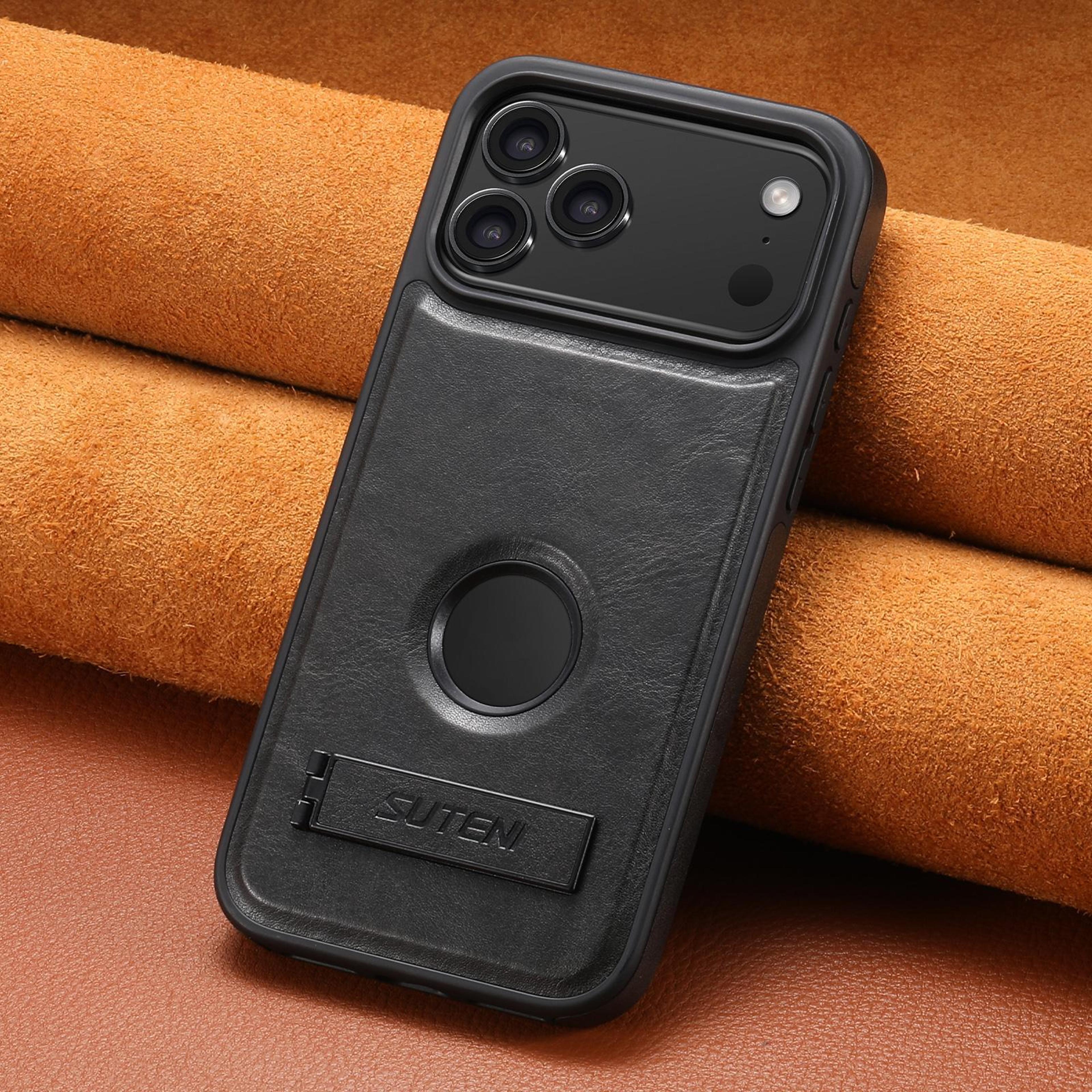 IPhone 18 Pro Case With MagSafe PU Leather Back And TPU Protection 3