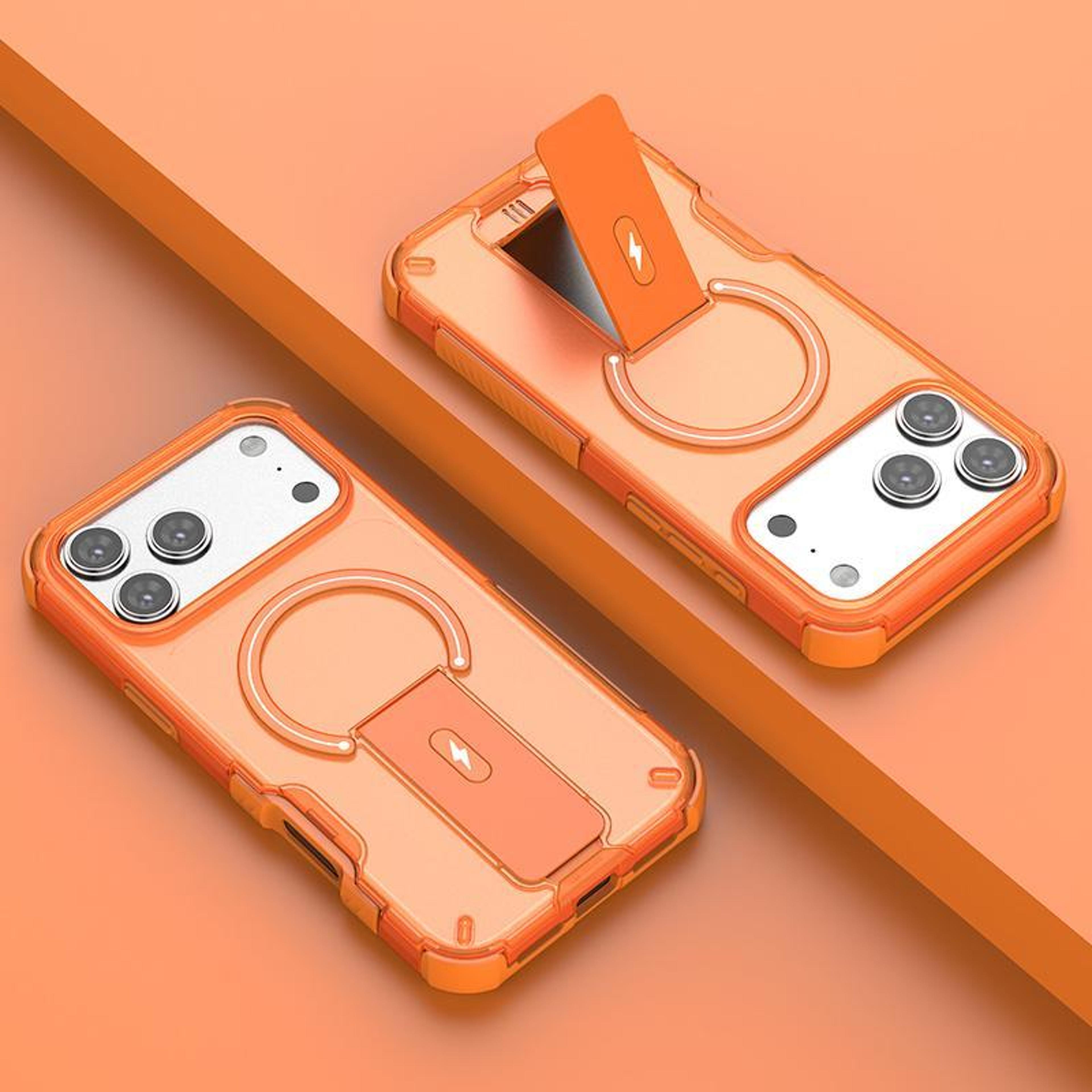 iphone 18 pro translucent magnetic phone case with invisible holder