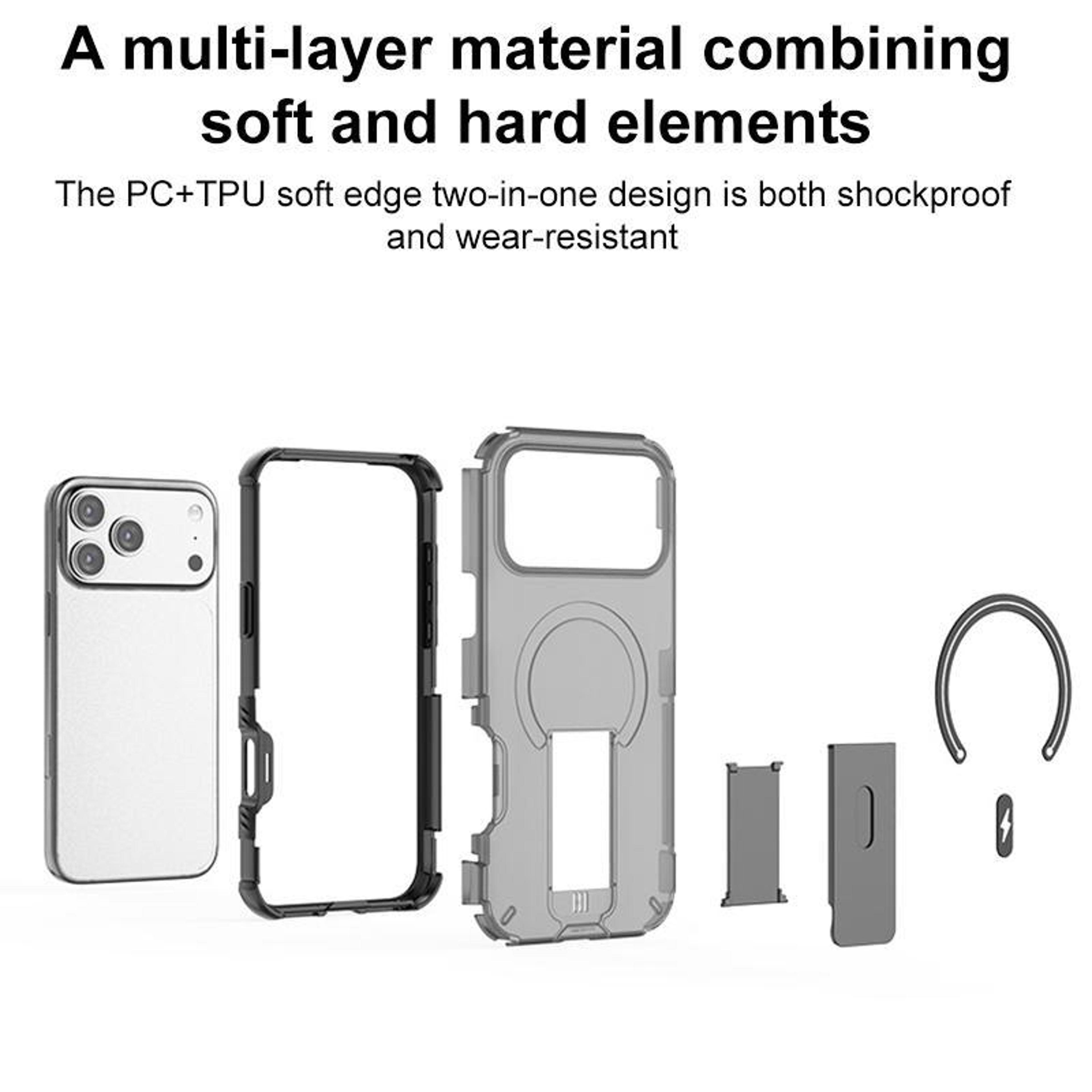 IPhone 18 Pro Max Magnetic Phone Case With Invisible Holder And Soft Touch Finish 6