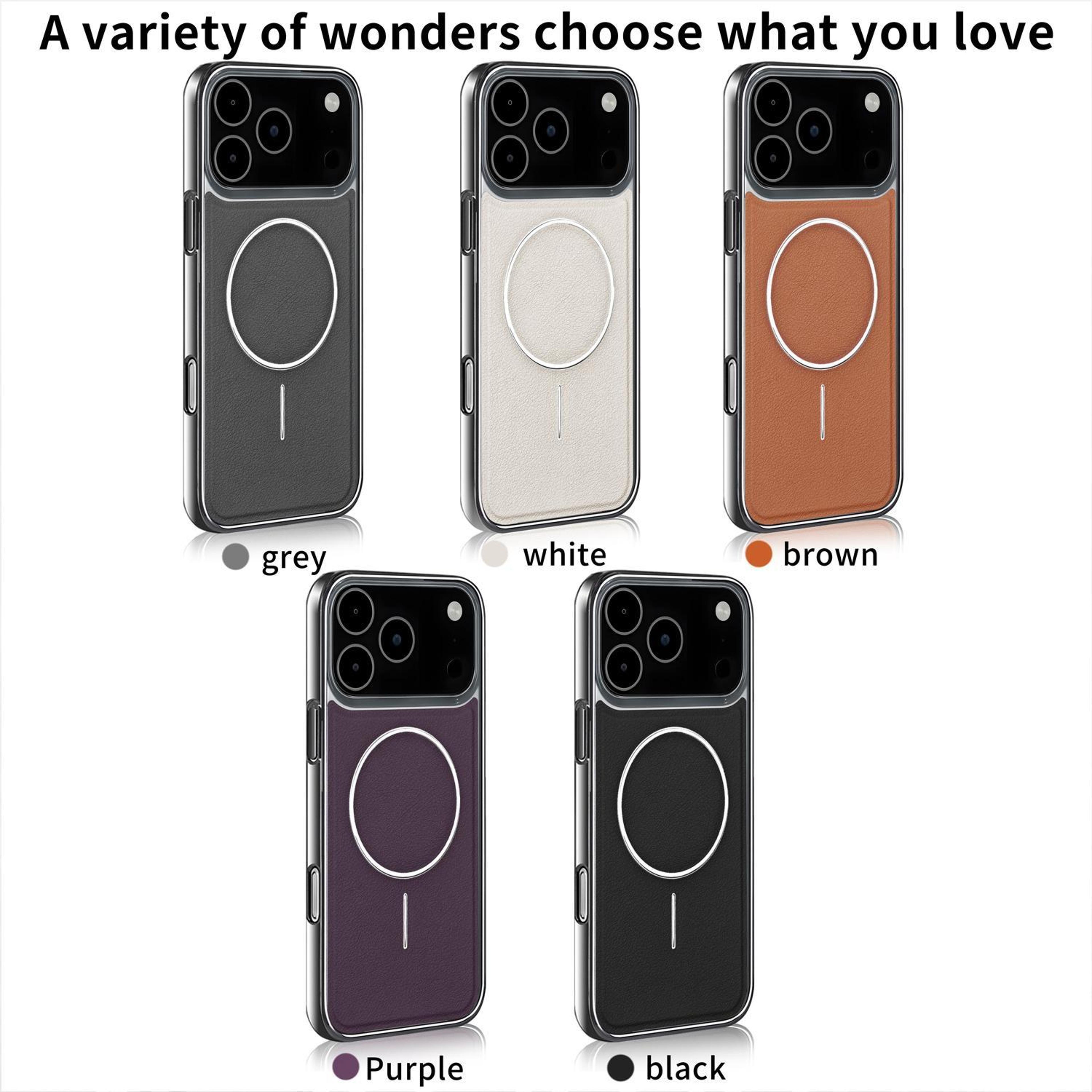 IPhone 18 Pro Max Vegan Leather Magnetic Shockproof Case 6