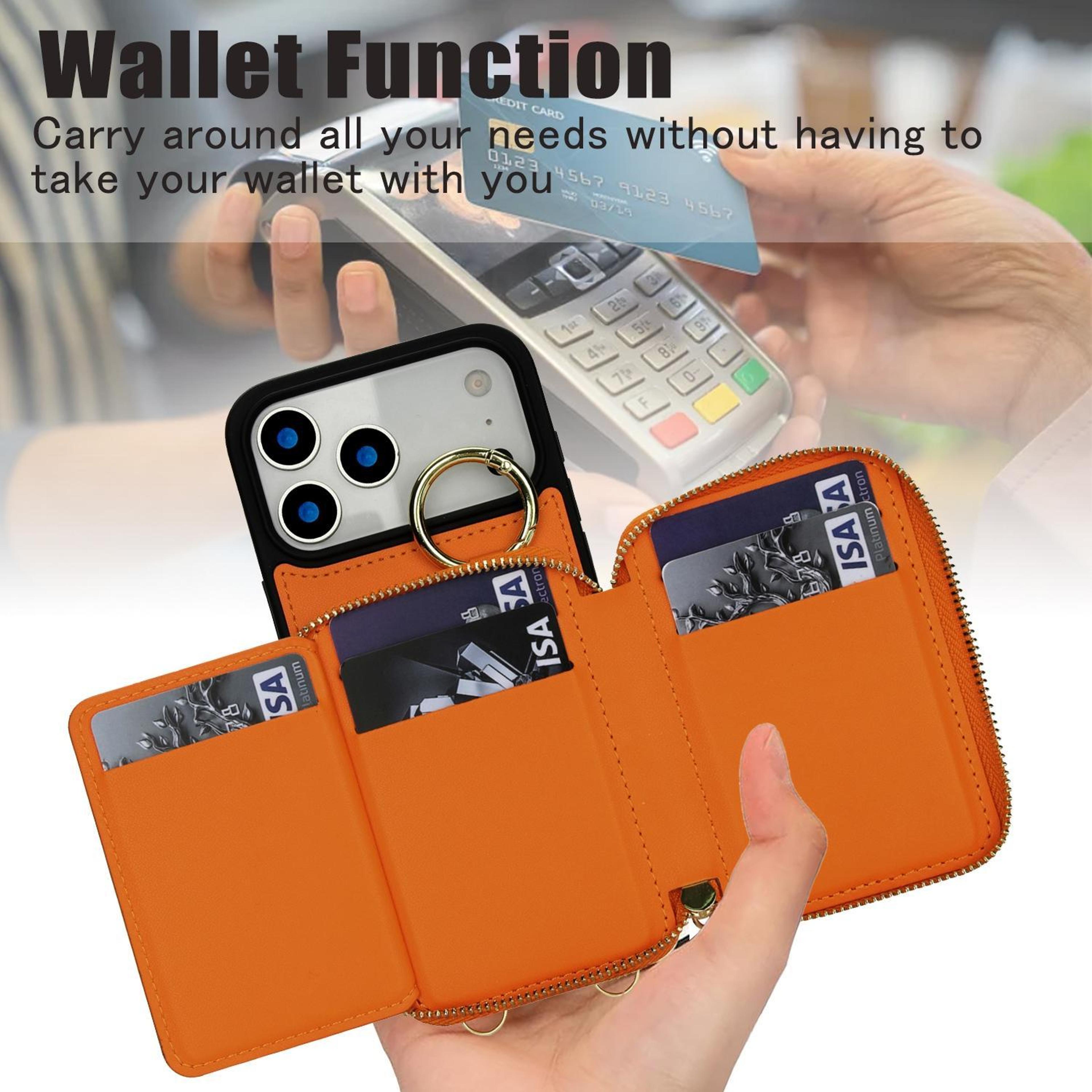 18 Pro Max Crossbody RFID Wallet Phone Case With Kickstand 1