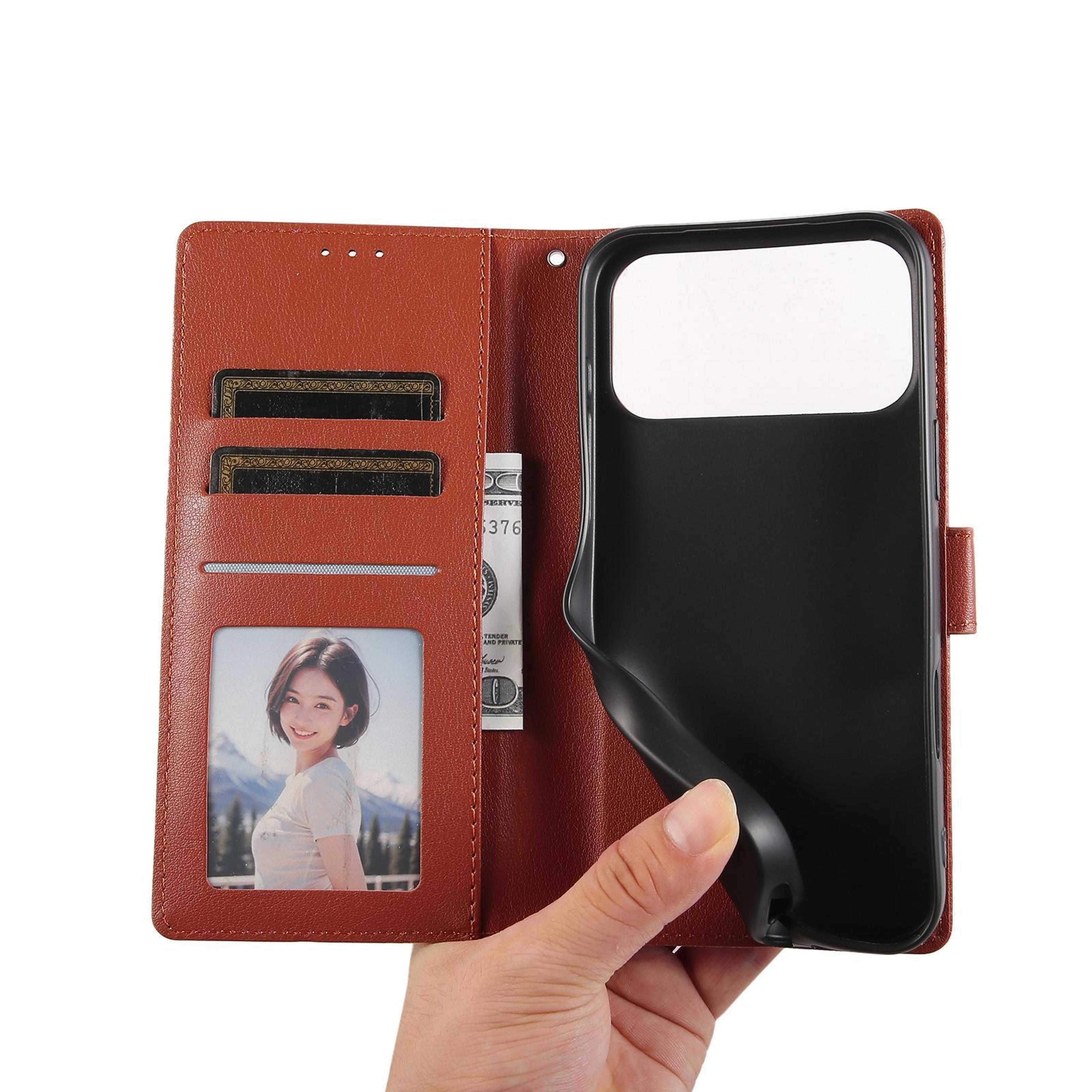 3Card Slot Leather Phone Case For IPhone 18 Pro 6