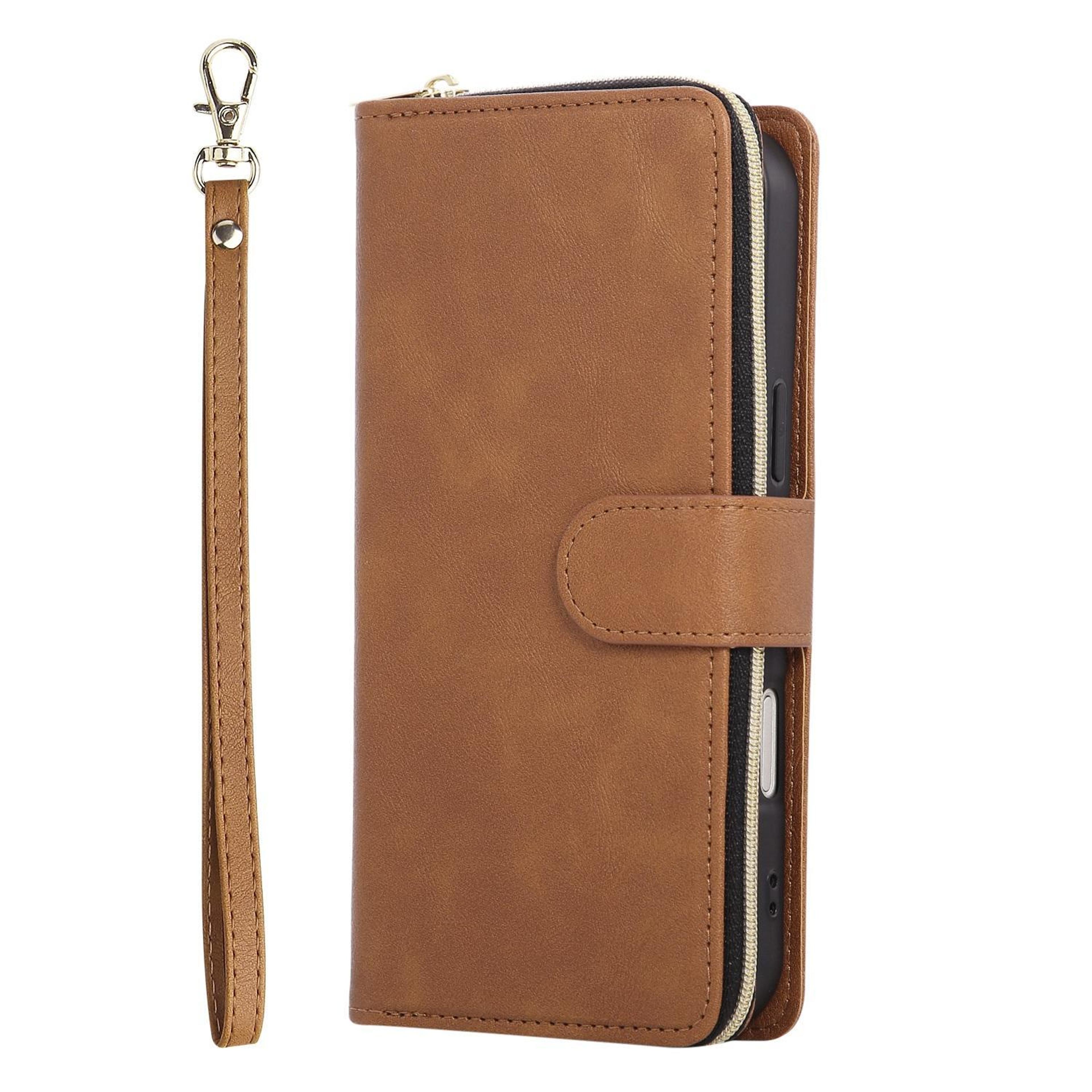 18 Pro Max PU Leather Wallet Phone Case With 9 Card Slots And Zipper 1