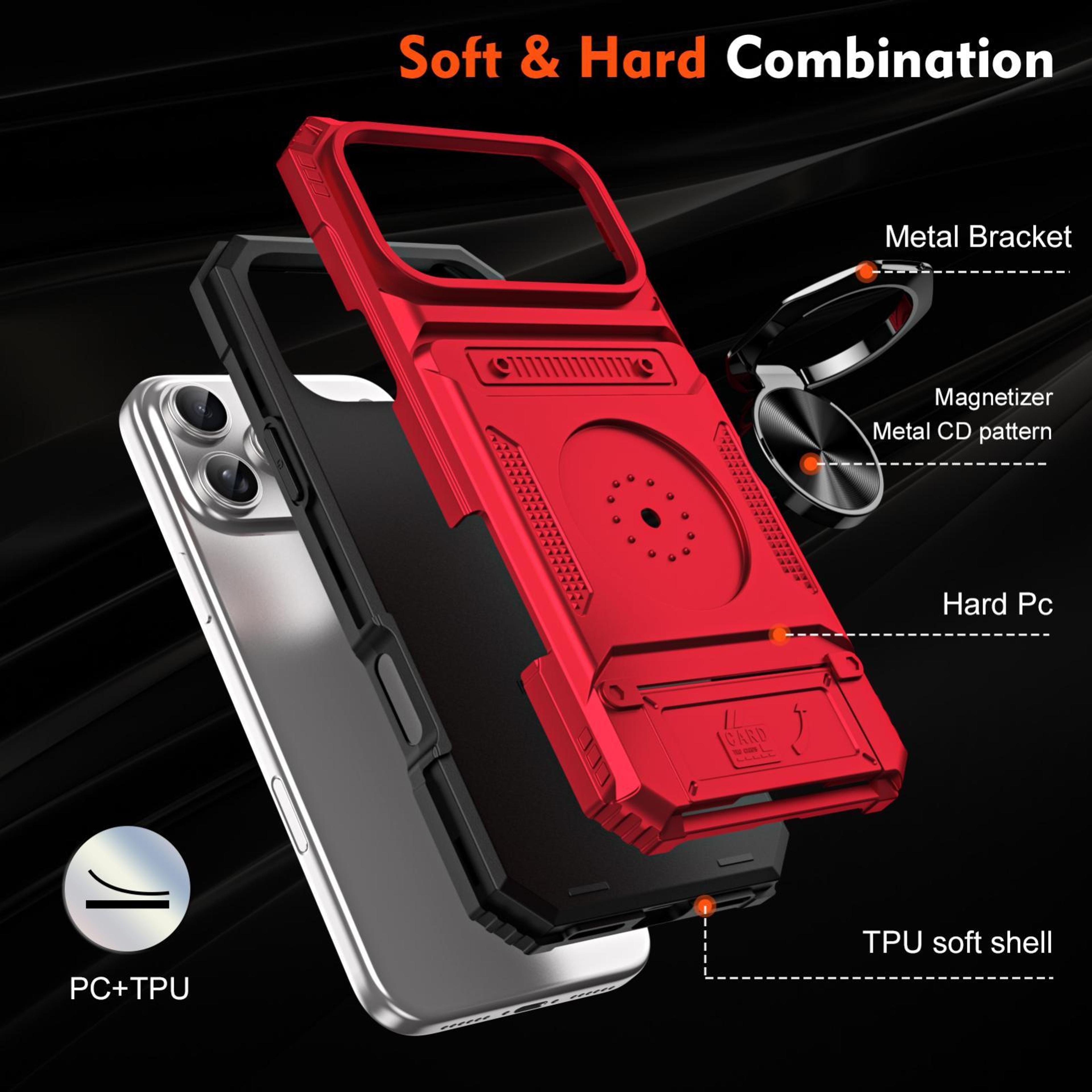 Shockproof TPU And PC Ring Holder Case For IPhone 18 Pro Max 4