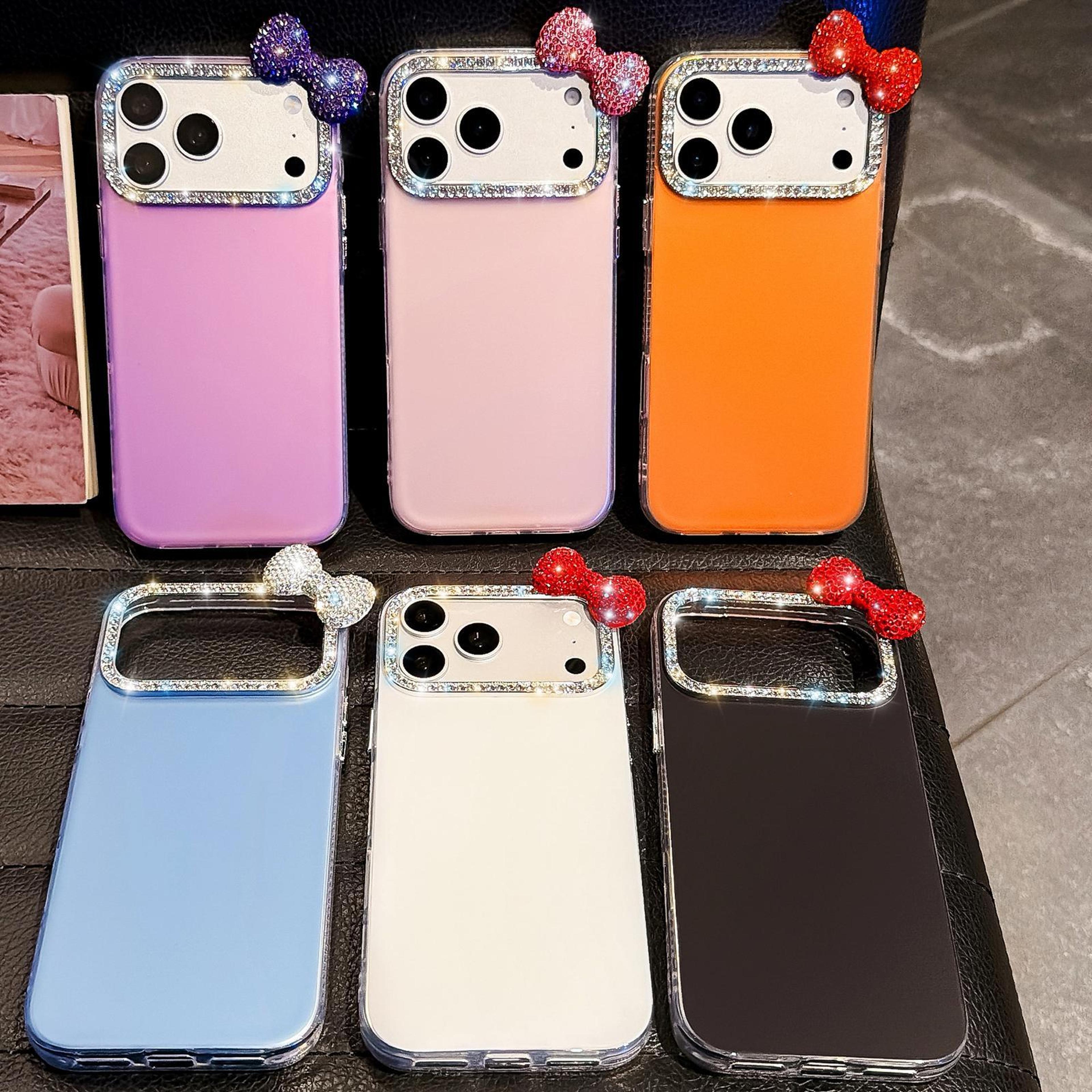 IPhone 18 Pro Cute Bowknot Case With Pearl Beaded Wrist Strap 6