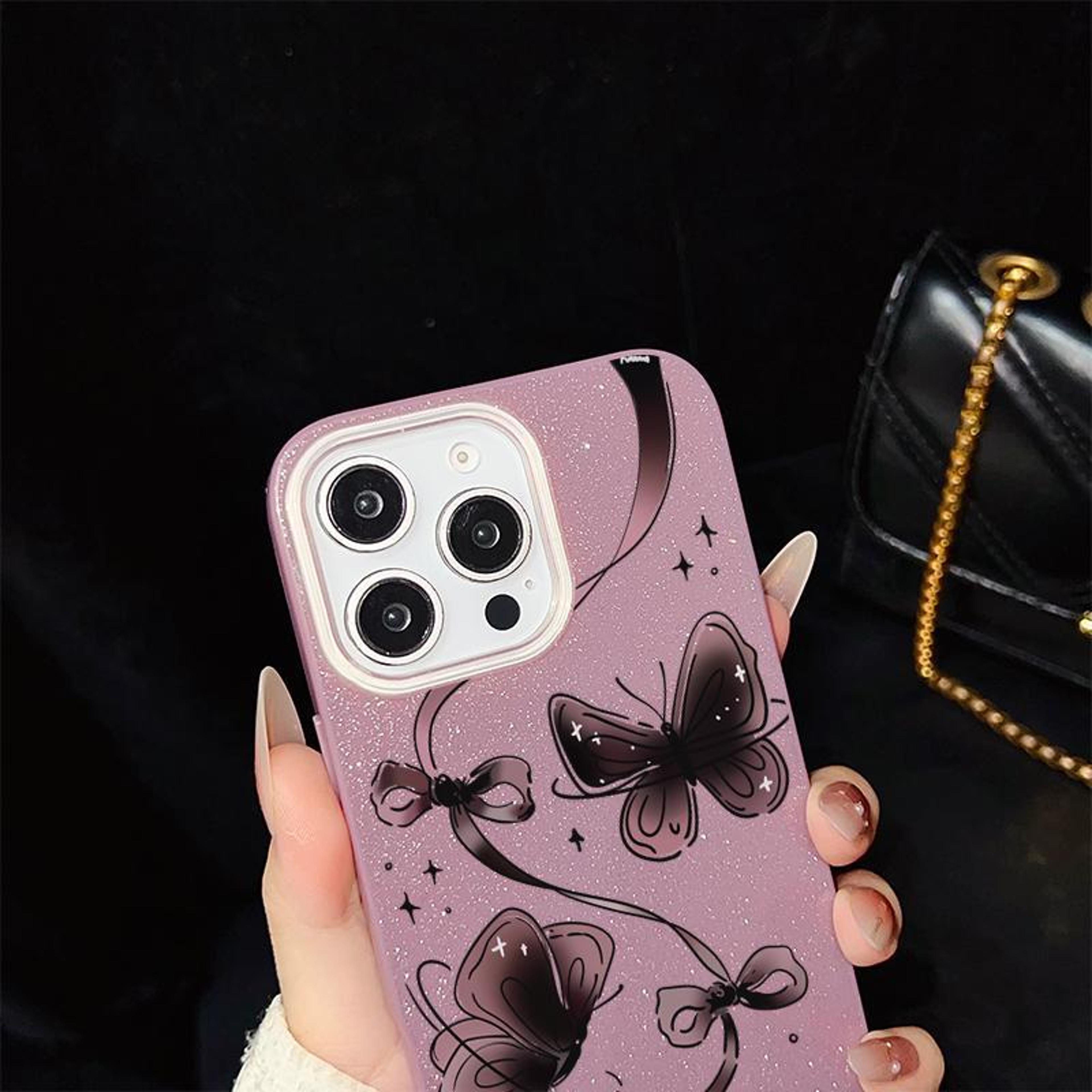 Glitter Butterfly Phone Case For 18 Pro With Hybrid PC TPU Protection 3