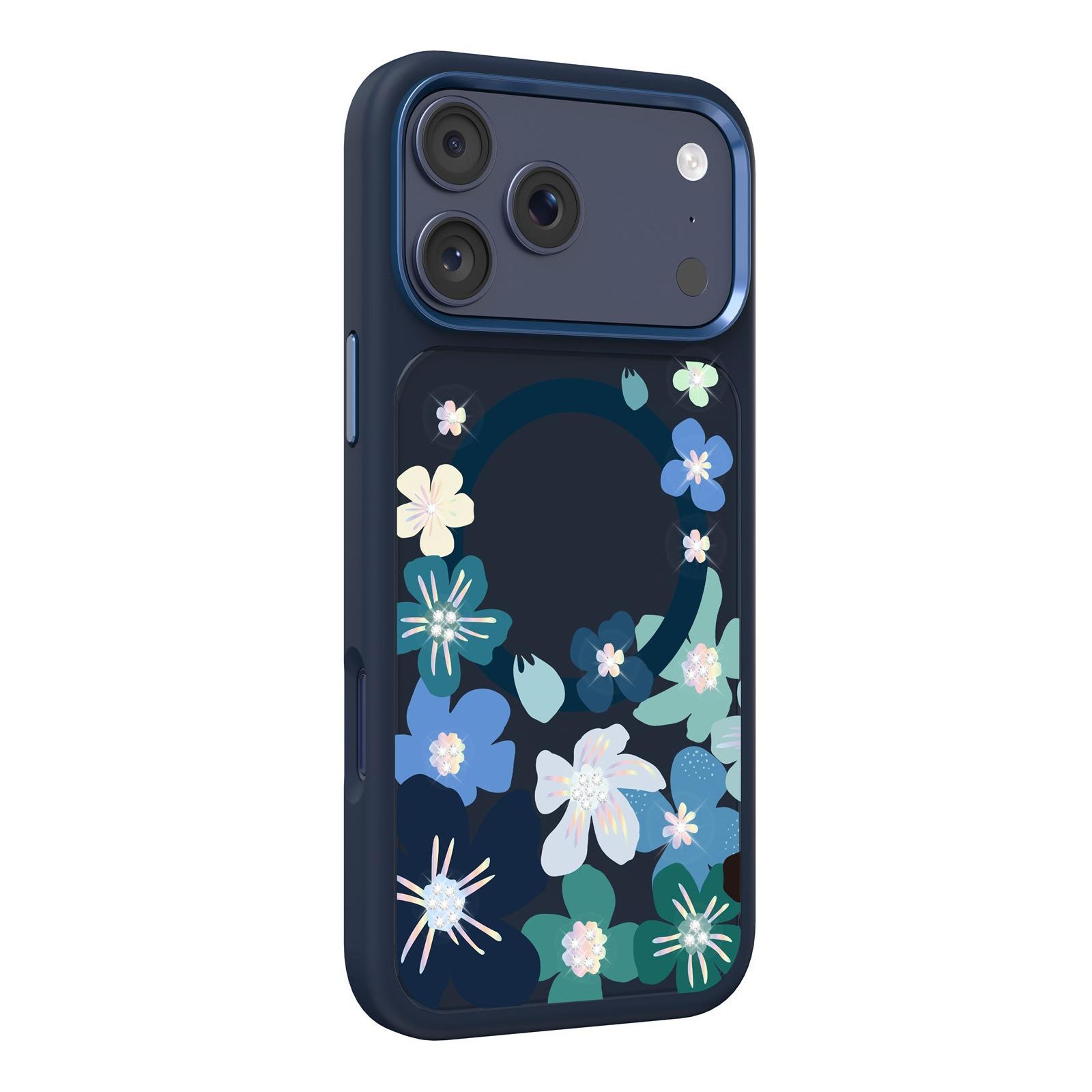 IPhone 18 Pro Magnetic Liquid Silicone Floral Phone Case 1