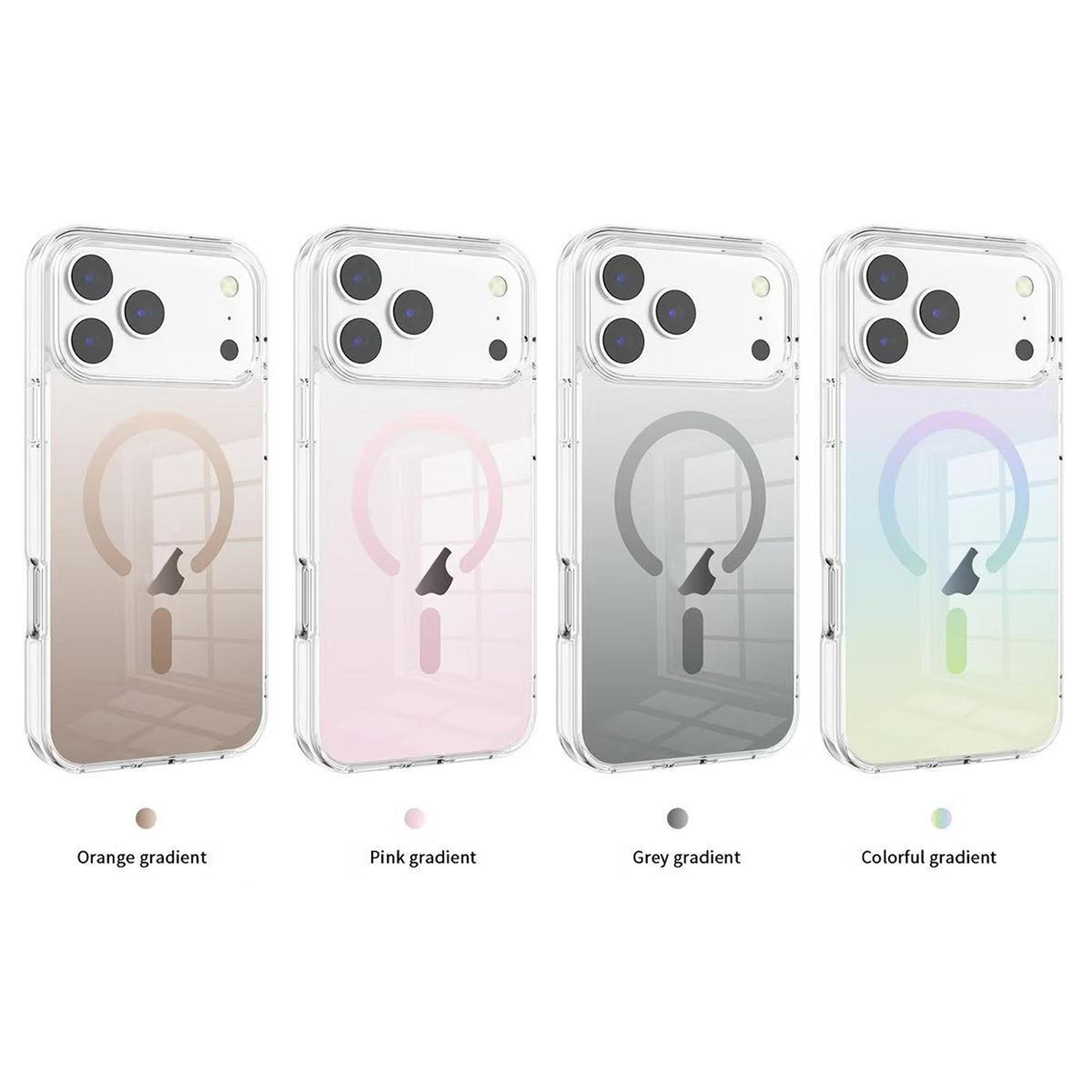 18 Pro Gradient Transparent Magnetic Phone Case 6