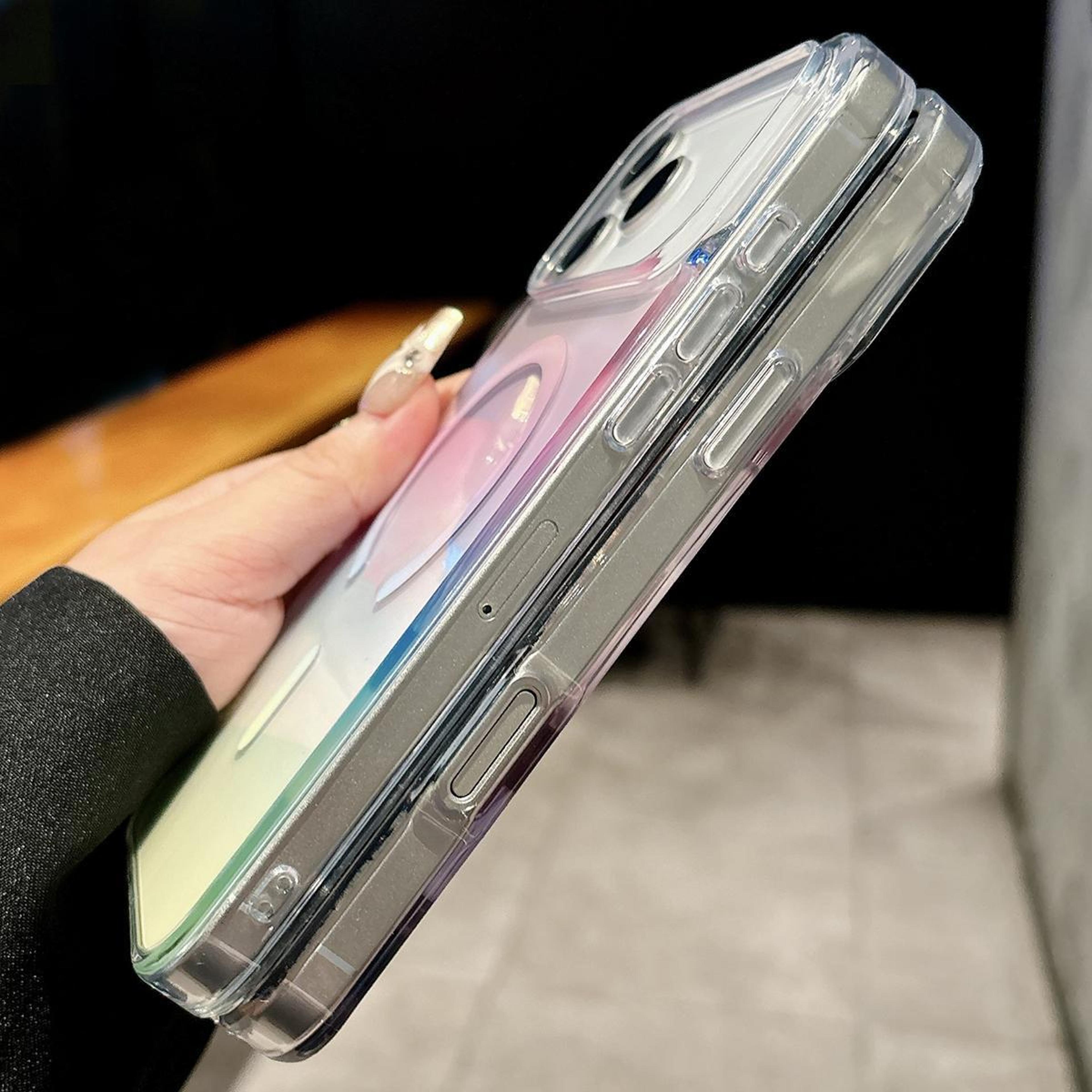 Gradient Transparent Magnetic Phone Case For 18 Pro Max 2