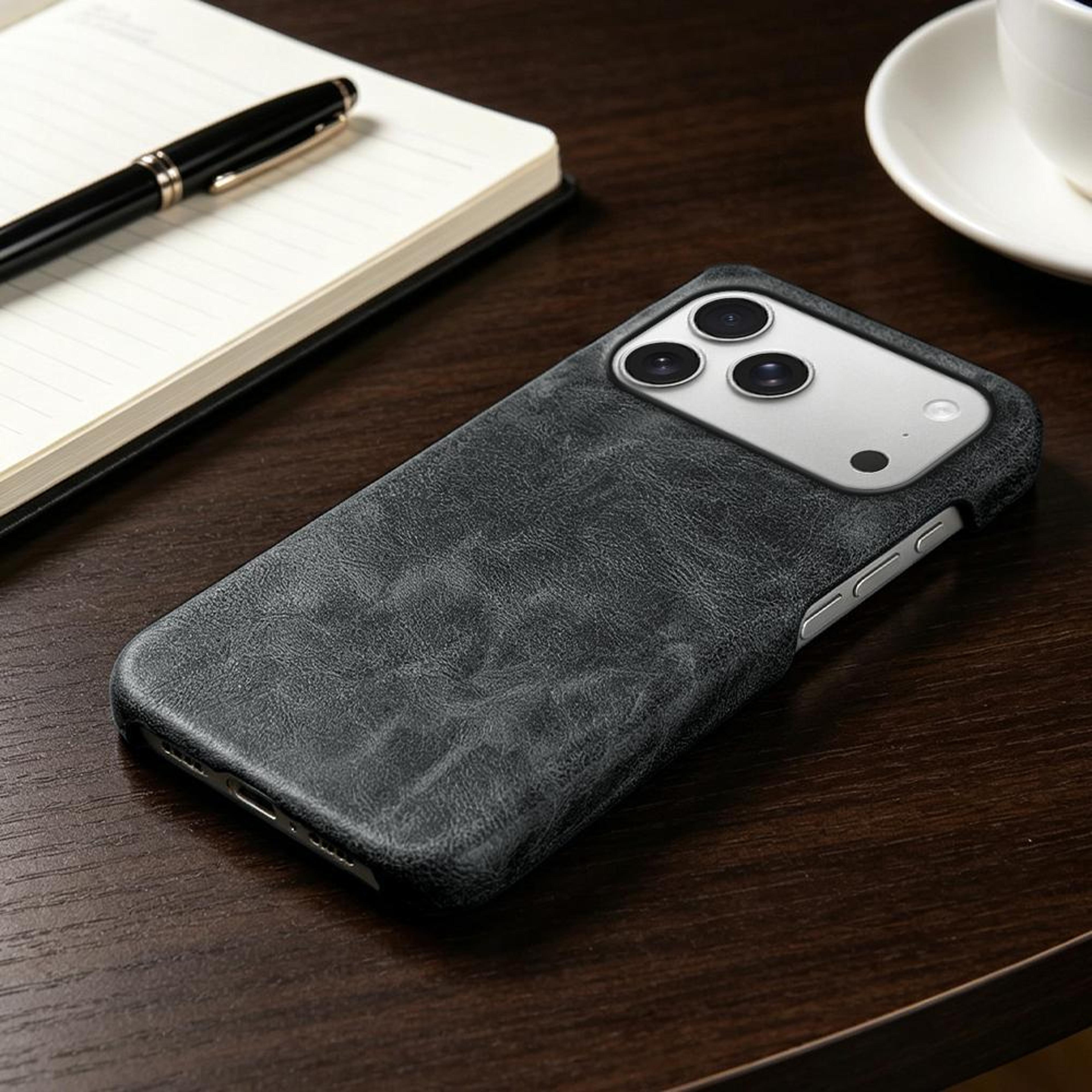 IPhone 18 Pro Retro Skin Magnetic PU Leather Back Phone Case 3