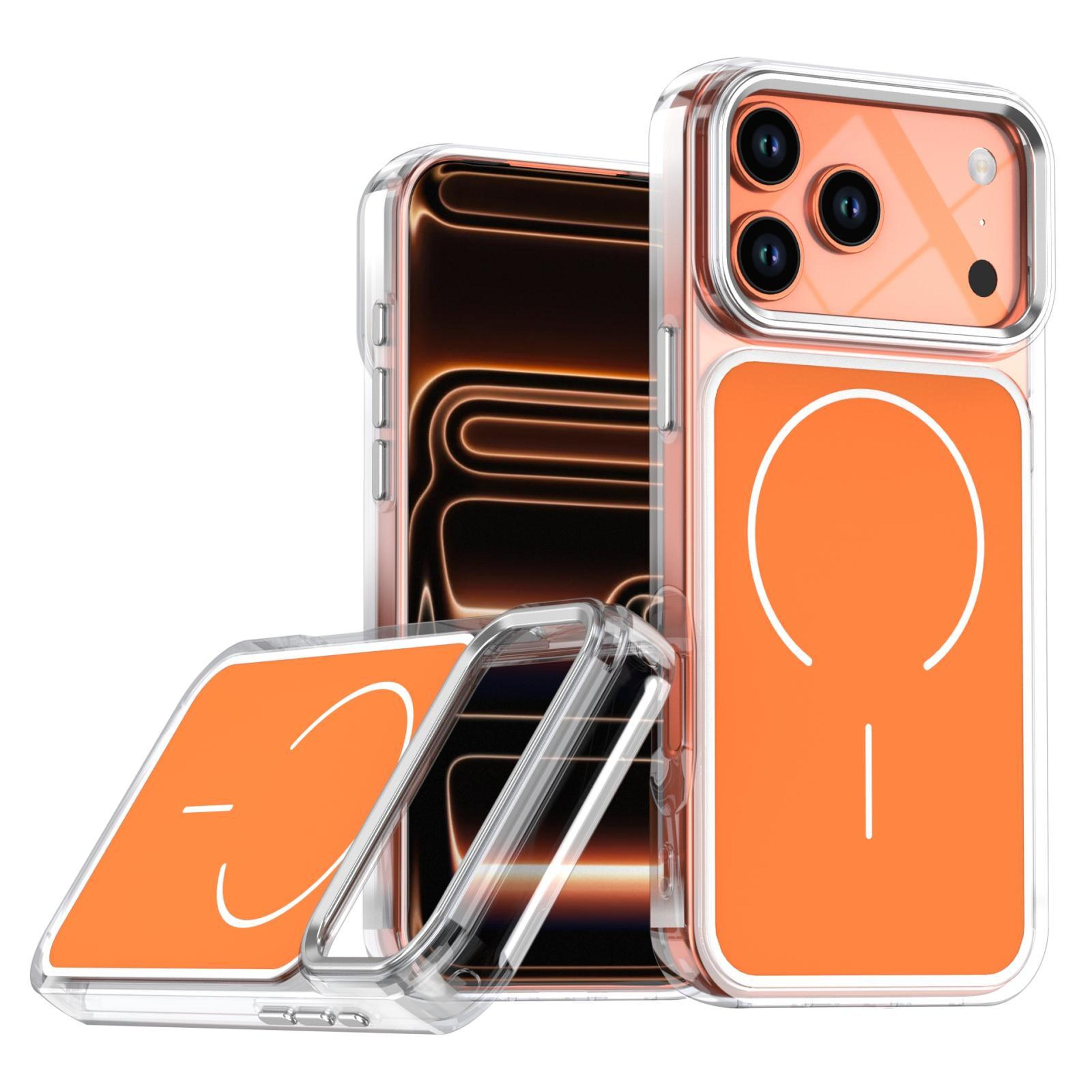 IPhone 18 Pro Max MagSafe Magnetic Phone Case With TwoColor Acrylic TPU Design 0