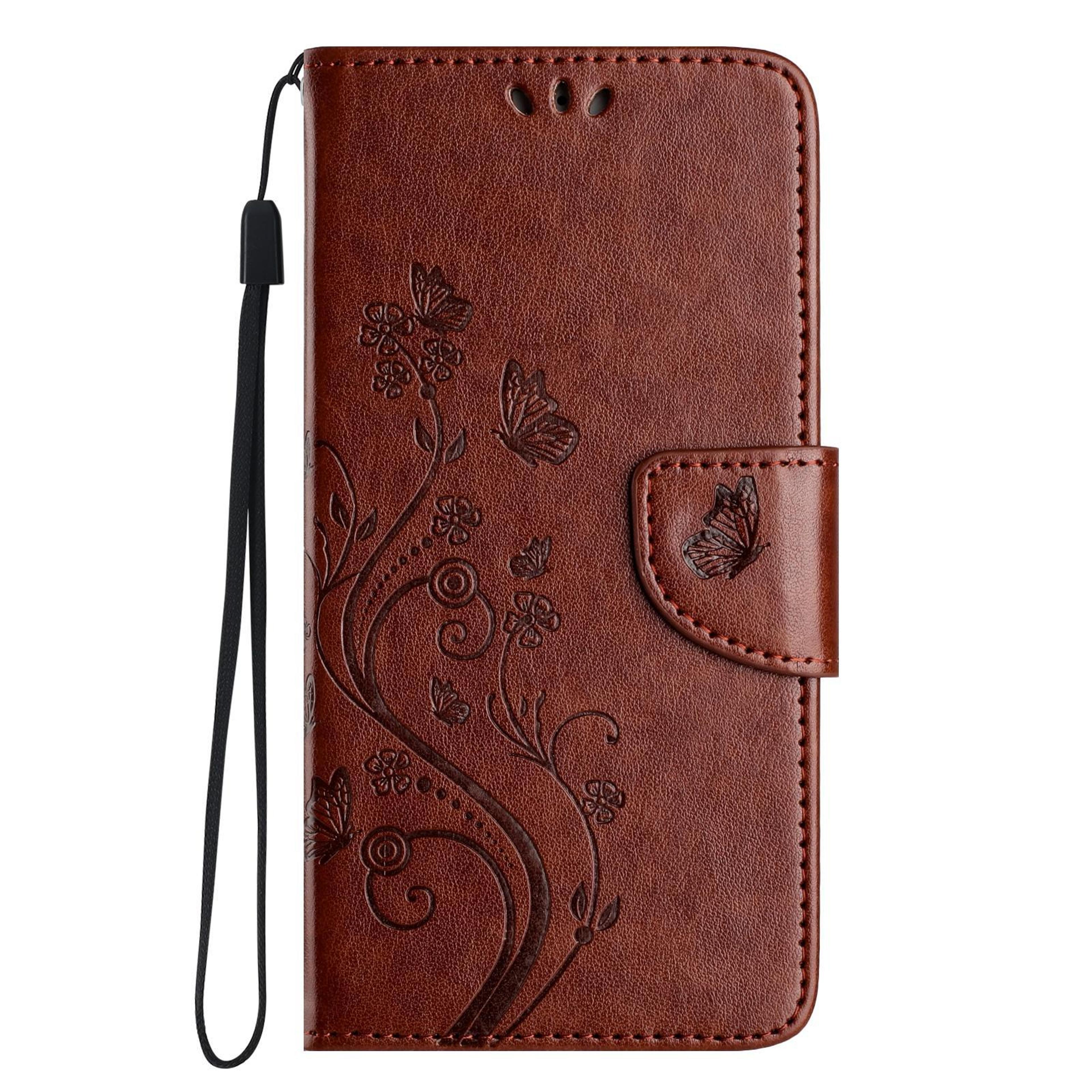 18 Pro Butterfly Flower Pattern Flip PU Leather Wallet Phone Case 1