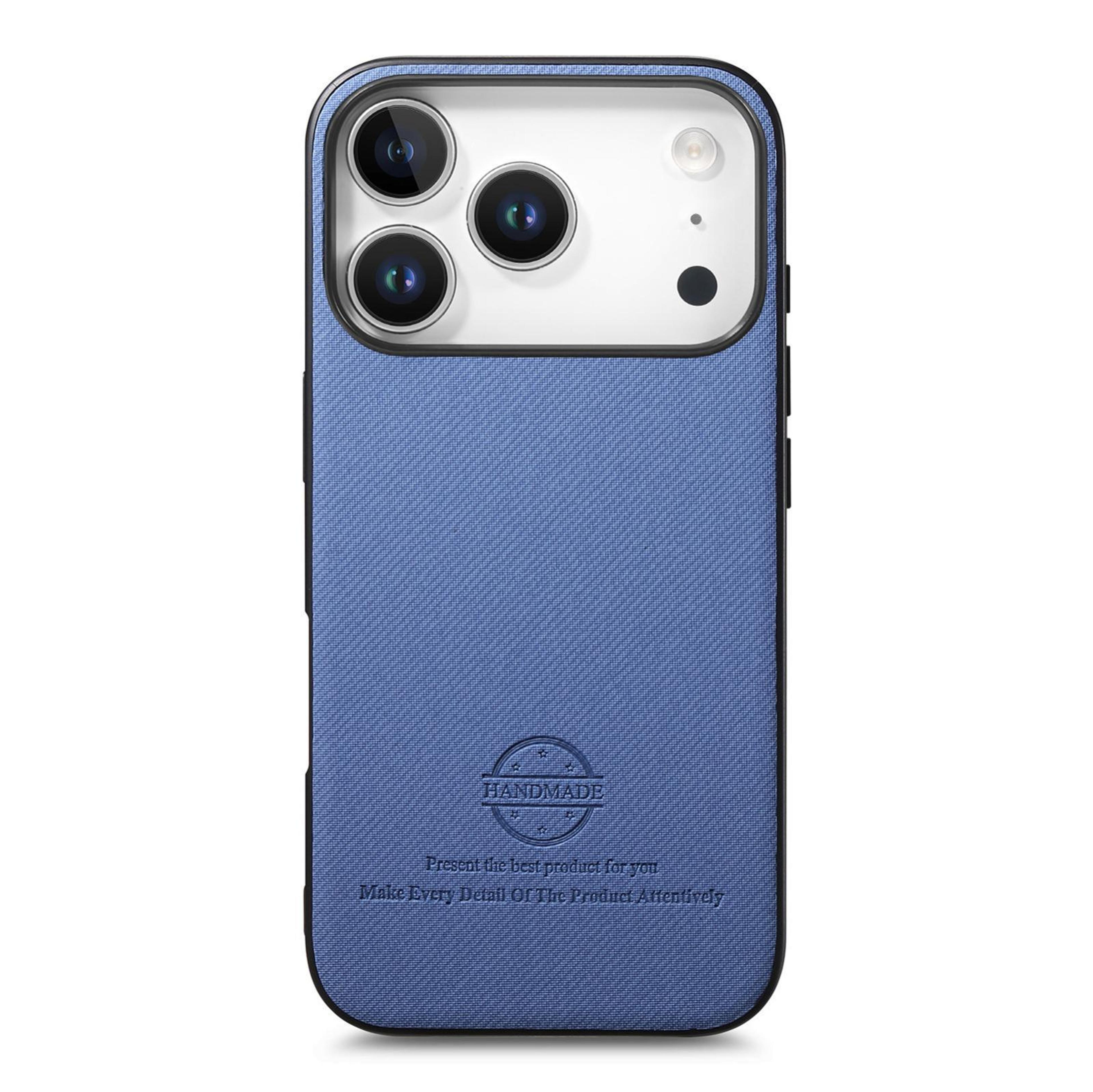 IPhone 18 Pro Max Twill Fabric Leather Protective Phone Case 1