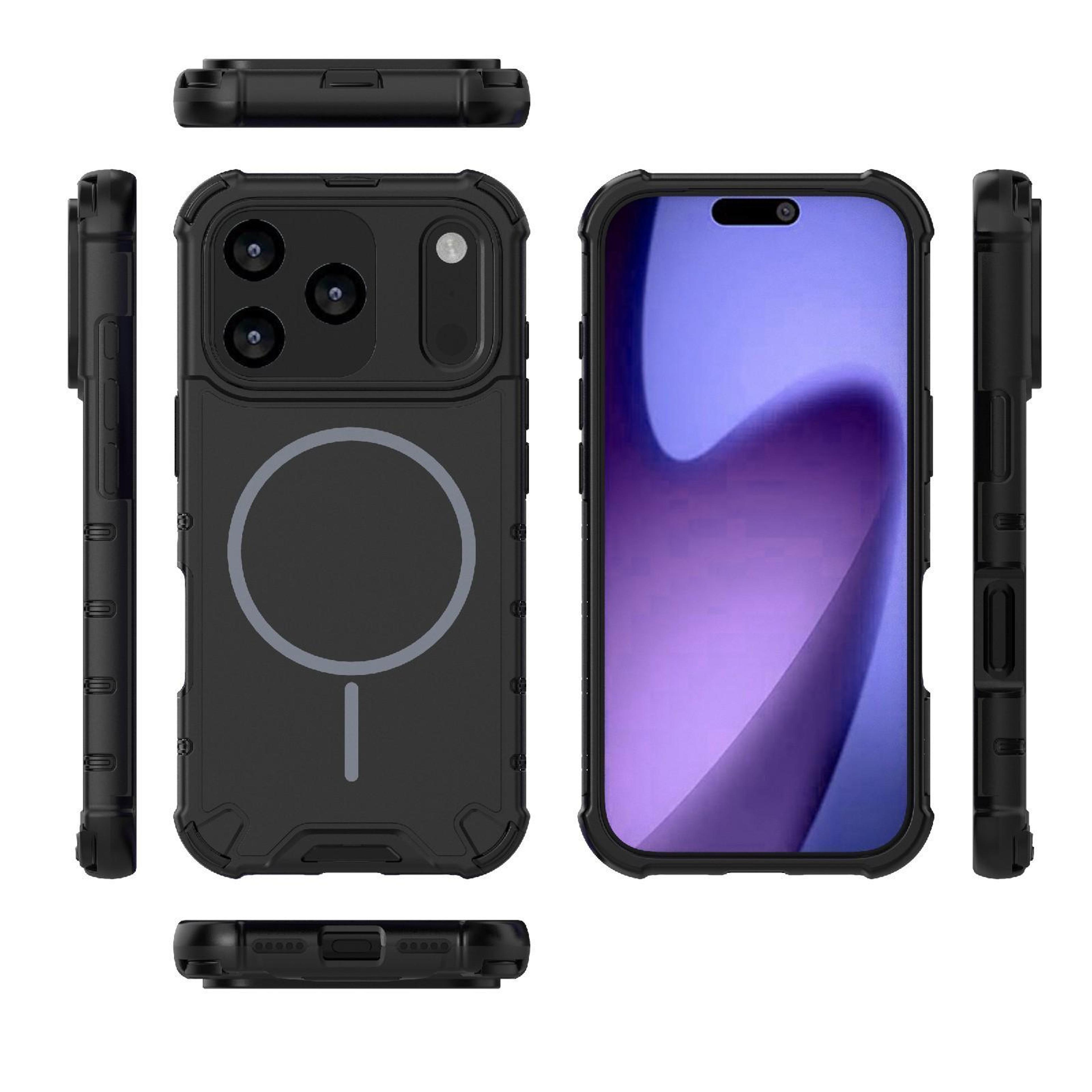 Grating Solid Color Magnetic IPhone 18 Pro Case With Wireless Charging Support 2
