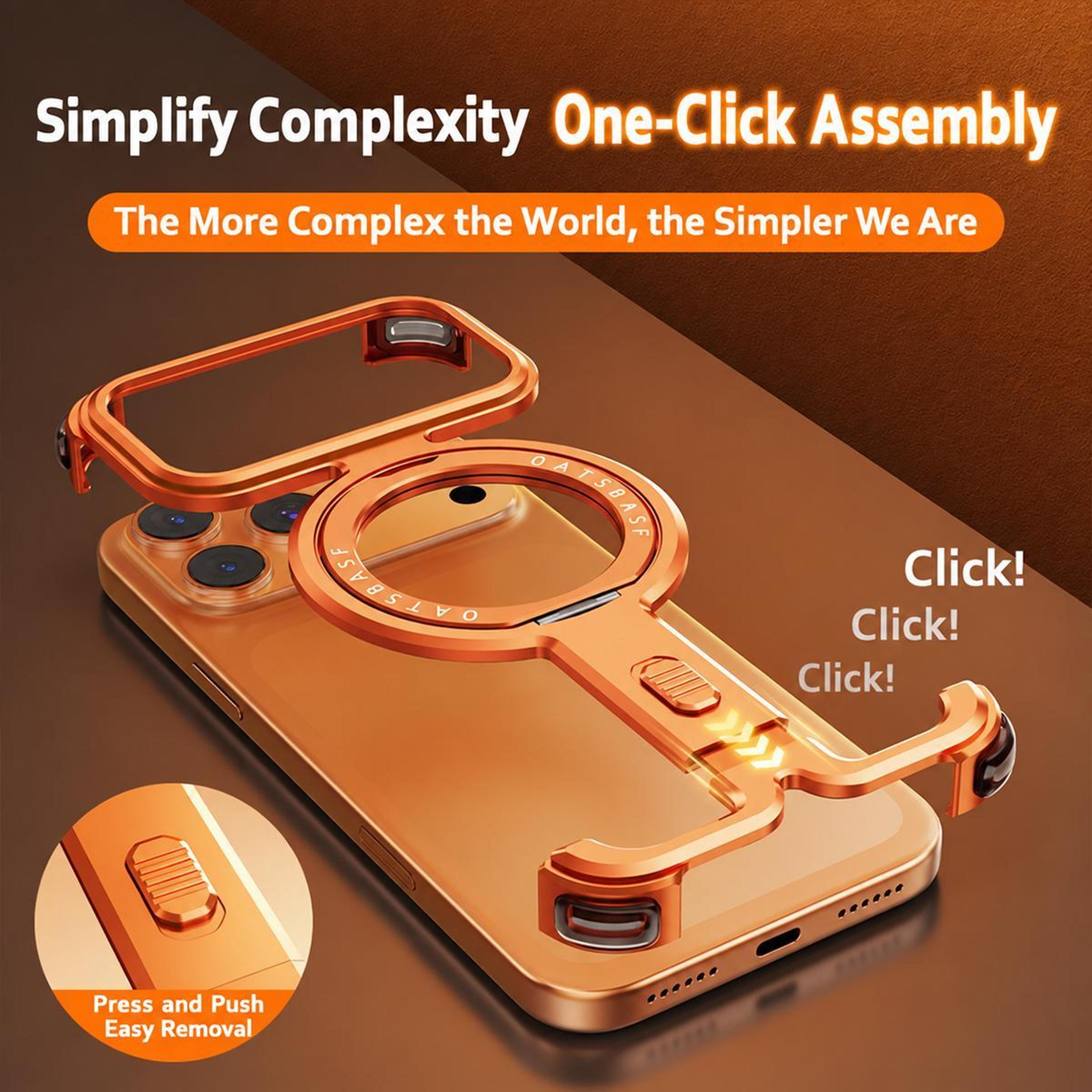 Magnetic Phone Case For IPhone 18 Pro Max With 360 Degree Rotating Holder 6