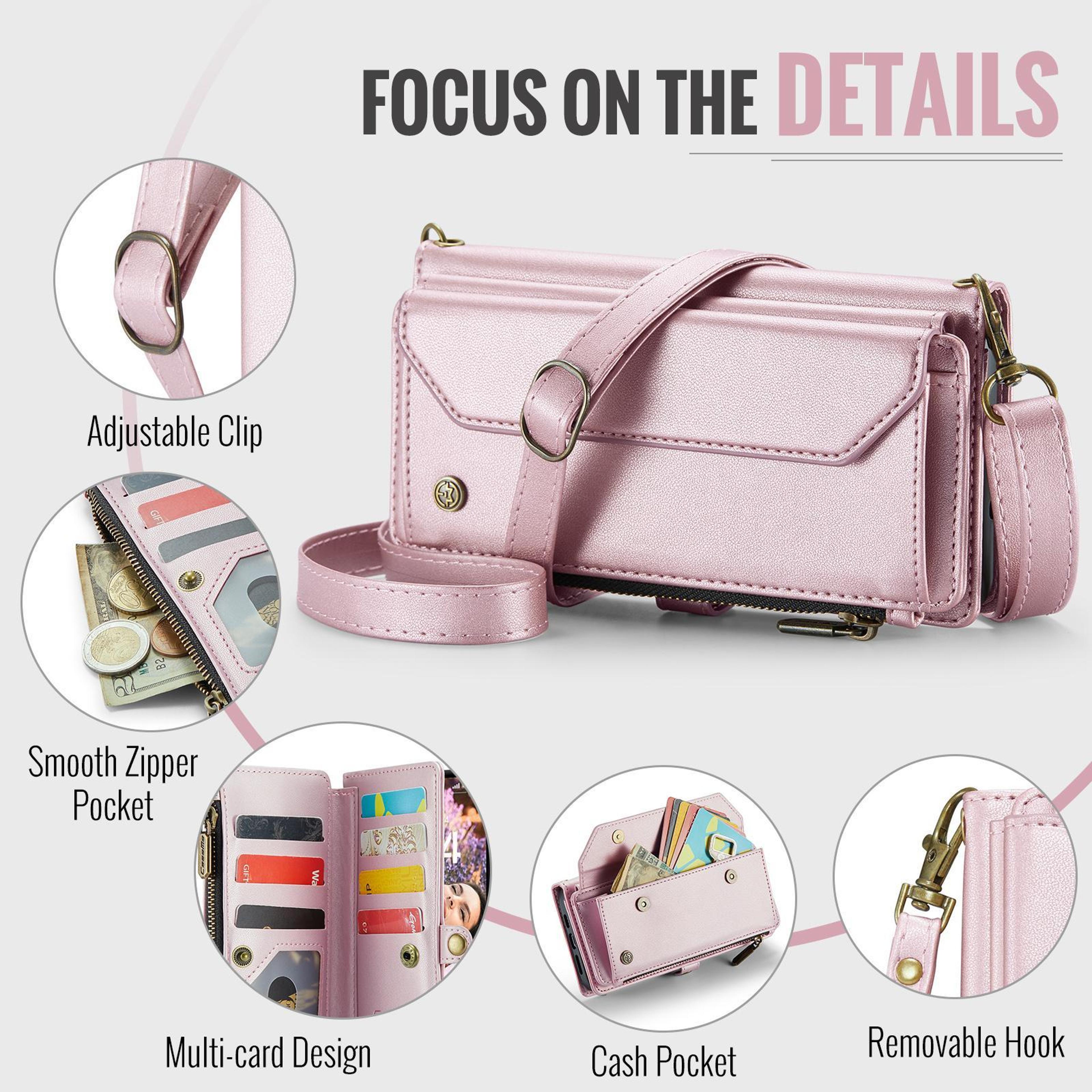 IPhone 18 Pro Max Wallet Case With RFID Blocking And Crossbody Straps 2