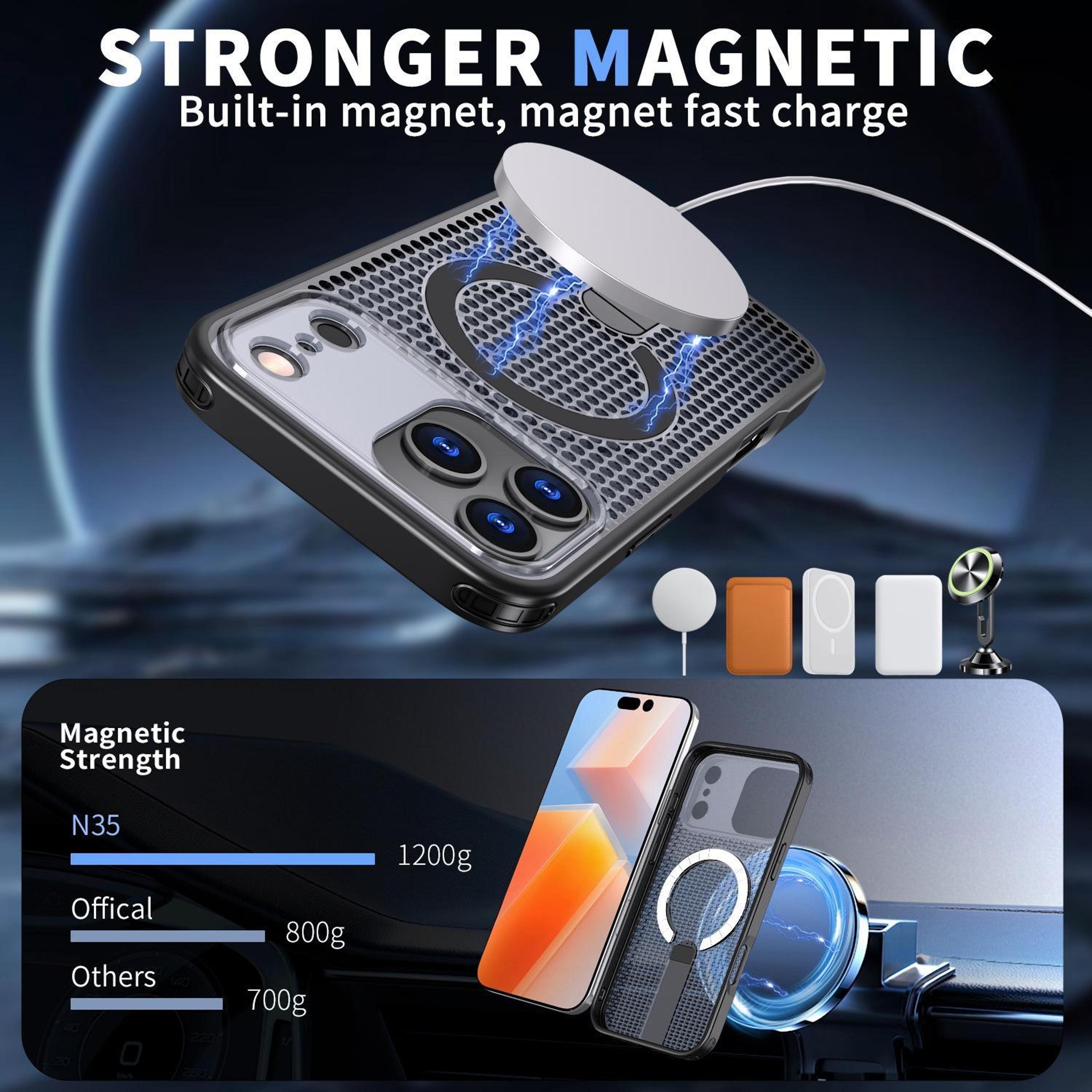 IPhone 18 Pro Max Magnetic Wireless Charging Kickstand Case With PC And TPU Protection 1