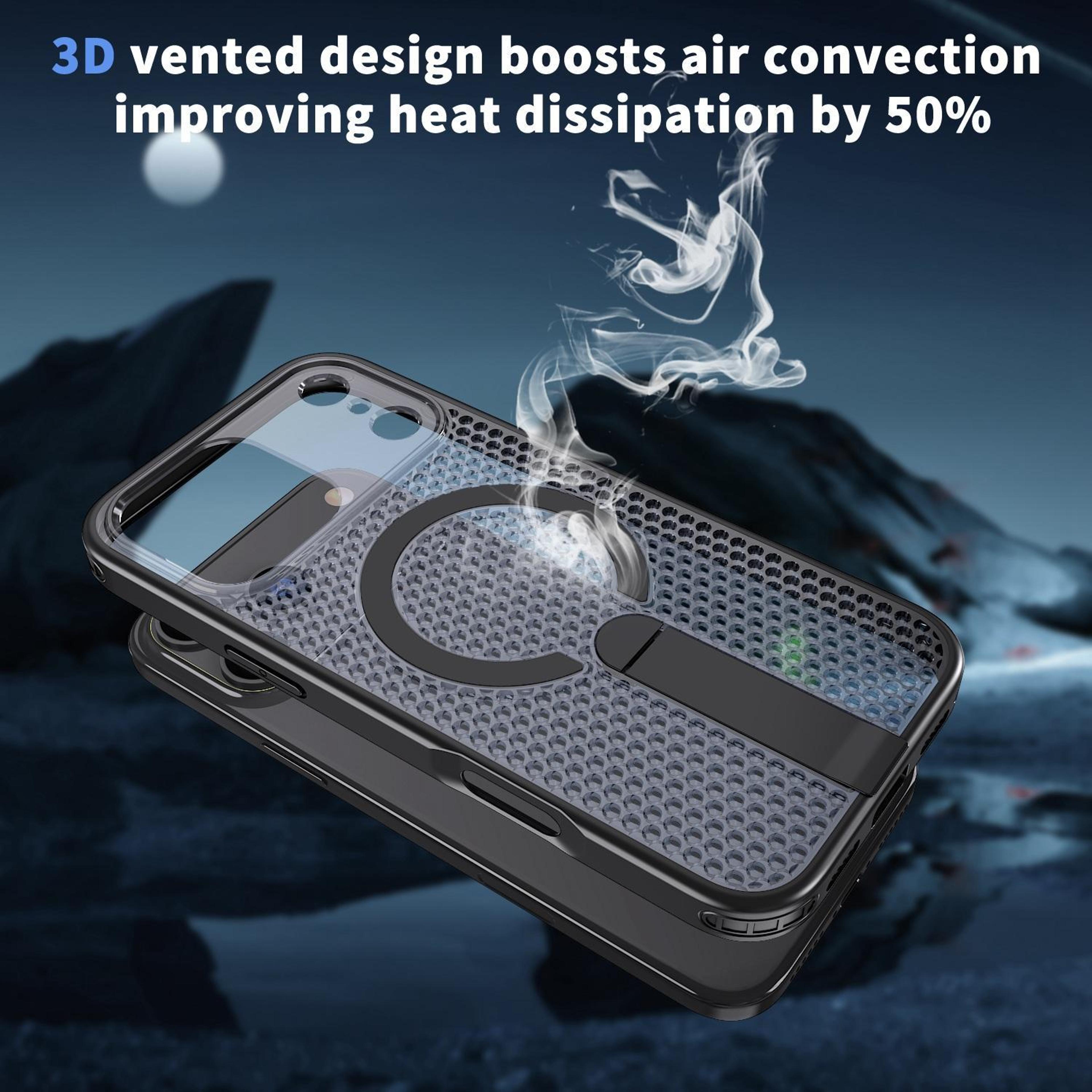 IPhone 18 Pro Max Magnetic Wireless Charging Kickstand Case With PC And TPU Protection 6