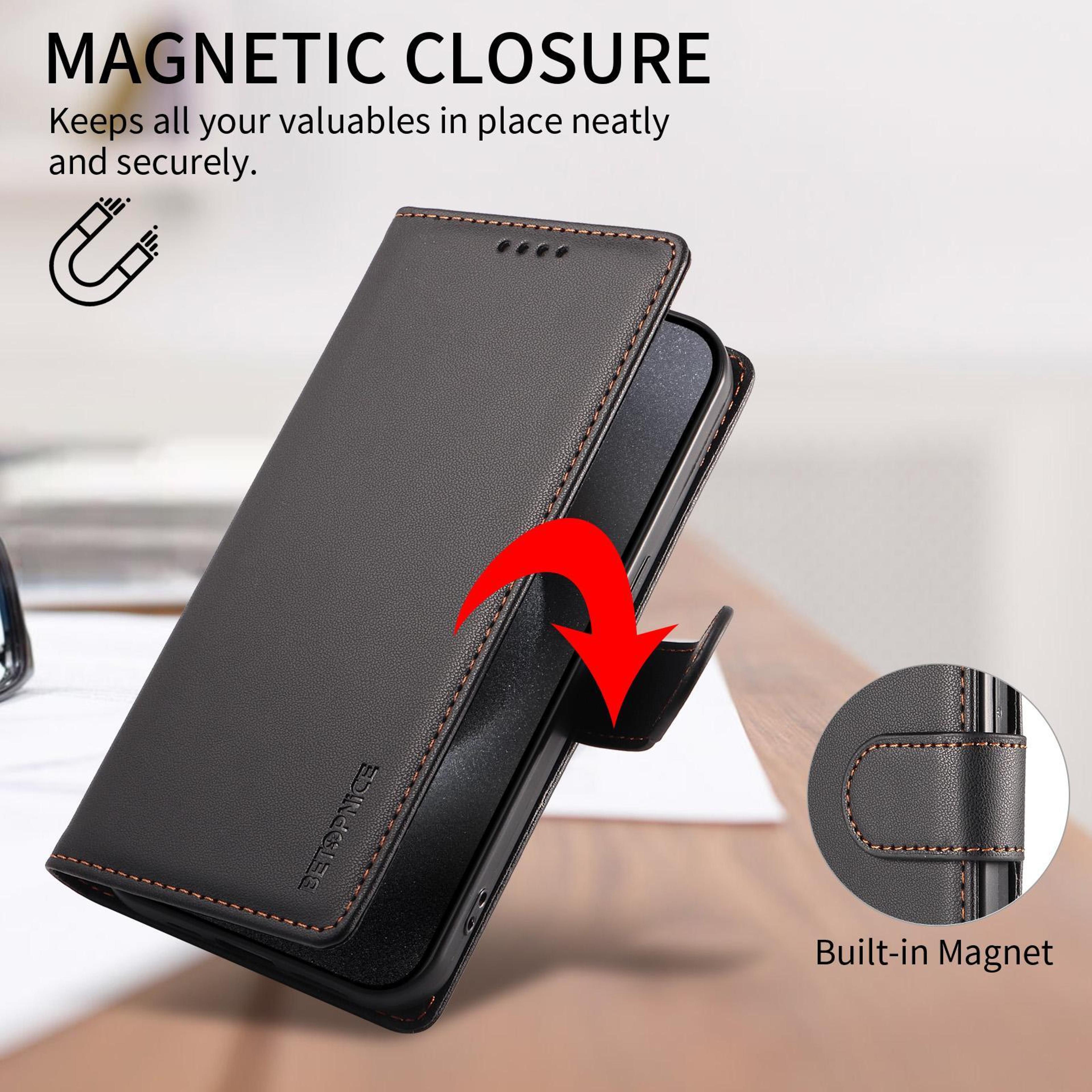IPhone 18 Pro RFID Wallet Case With Card Holder Stand And Hand Strap 3