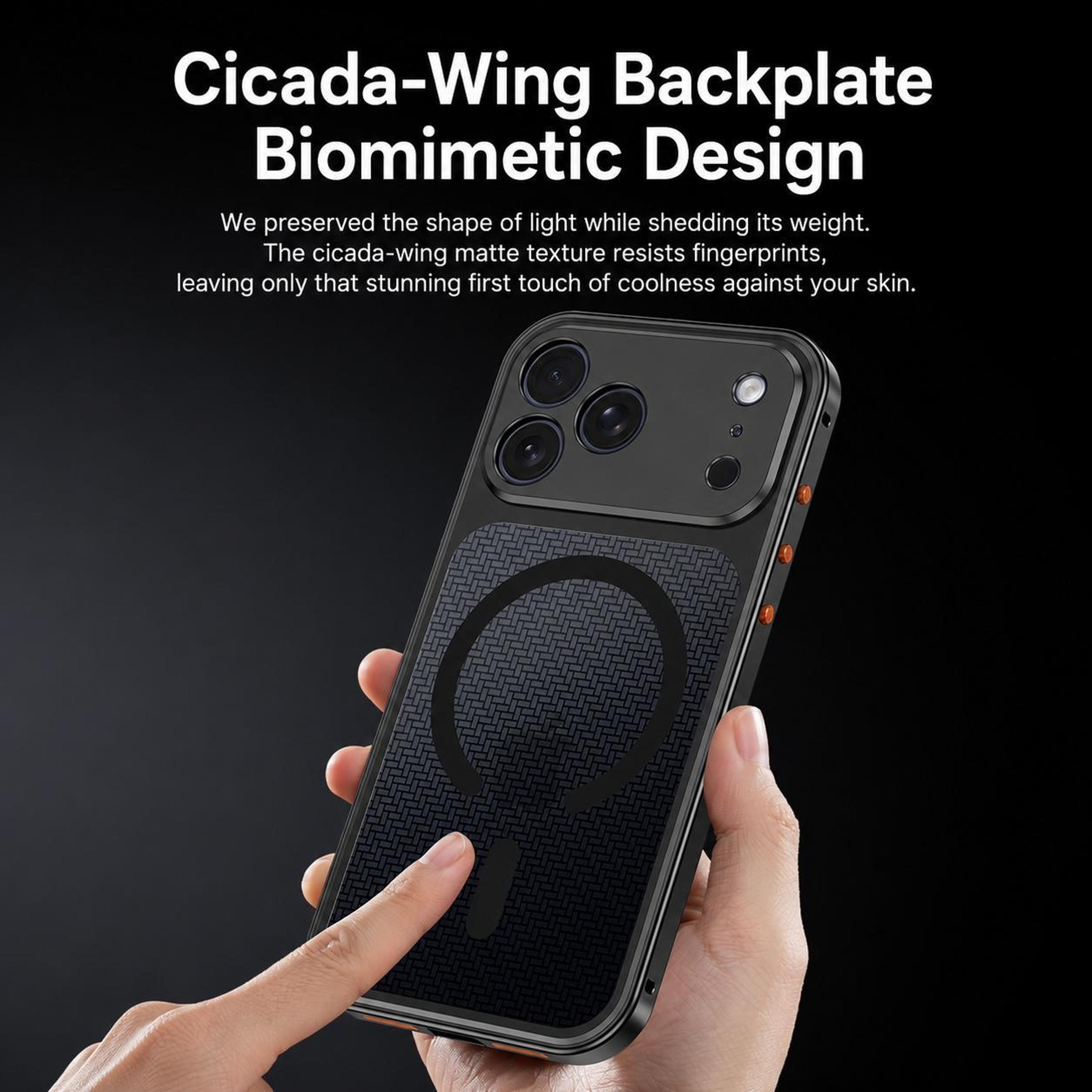 18 Pro Max Magnetic Metal Cooling Phone Case With Shockproof Protection 3