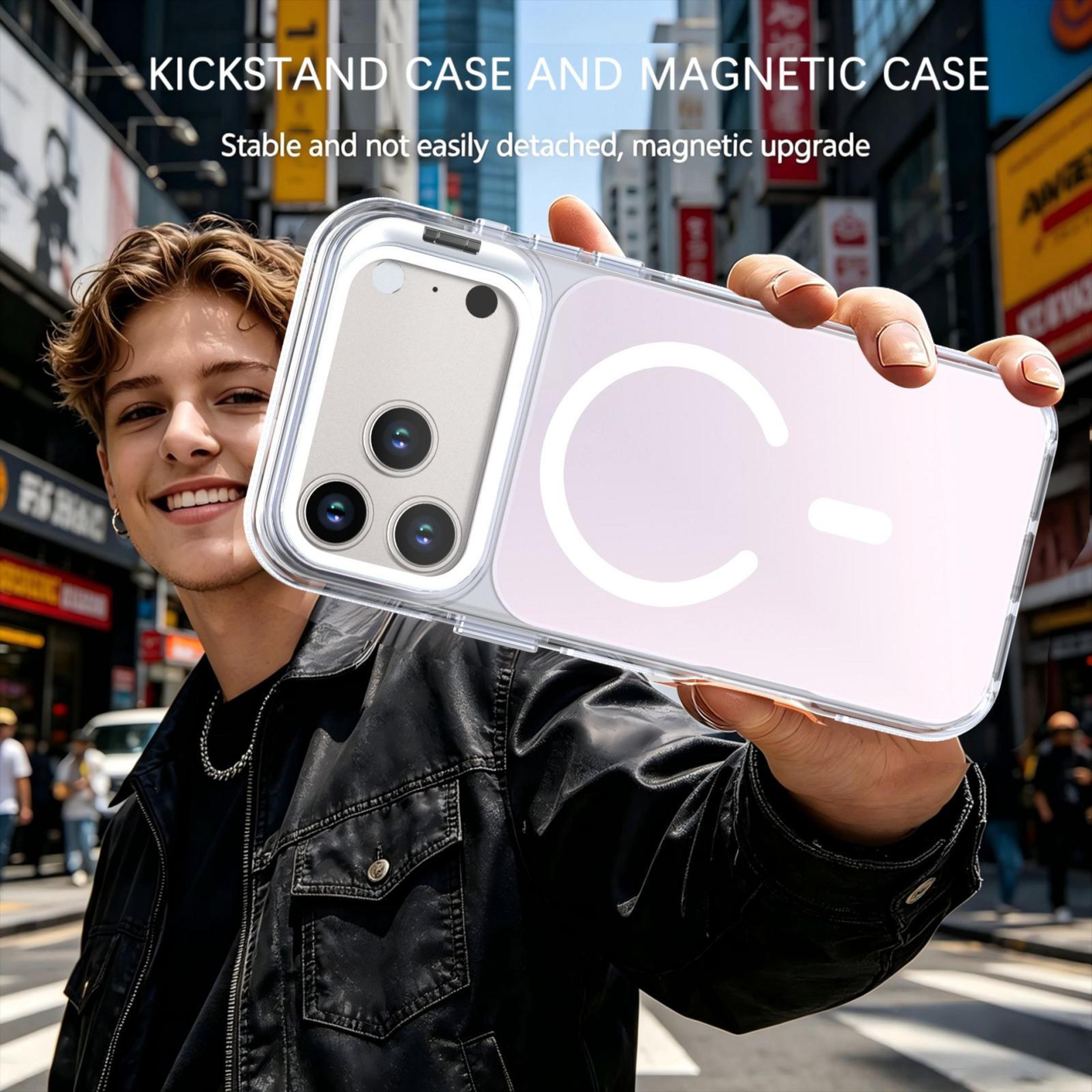 IPhone 18 Pro Max Magnetic Kickstand Case With Camera Lens Cover 7