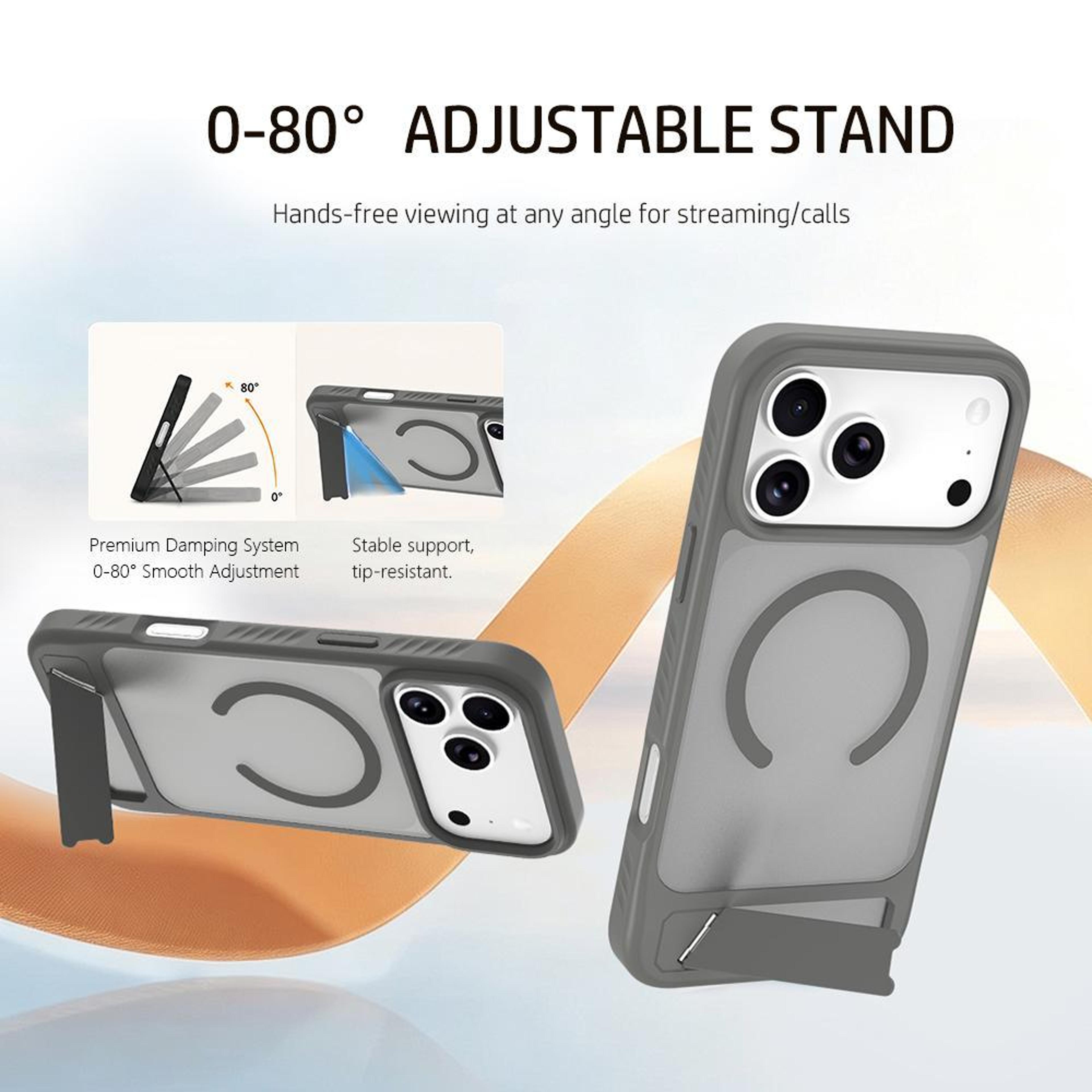 IPhone 18 Pro Magnetic Phone Case With Hidden Adjustable Kickstand And Drop Protection 10