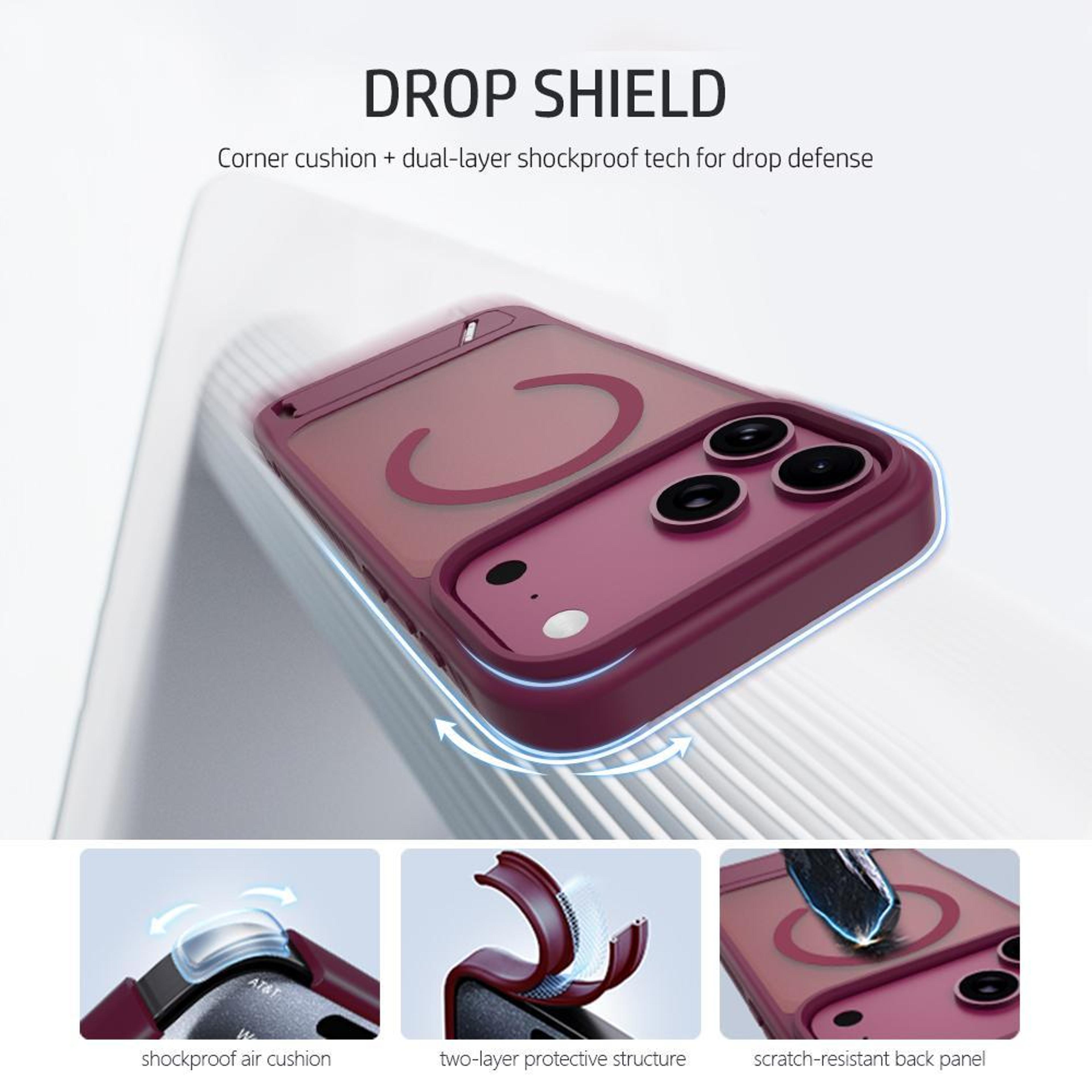 IPhone 18 Pro Magnetic Phone Case With Hidden Adjustable Kickstand And Drop Protection 8