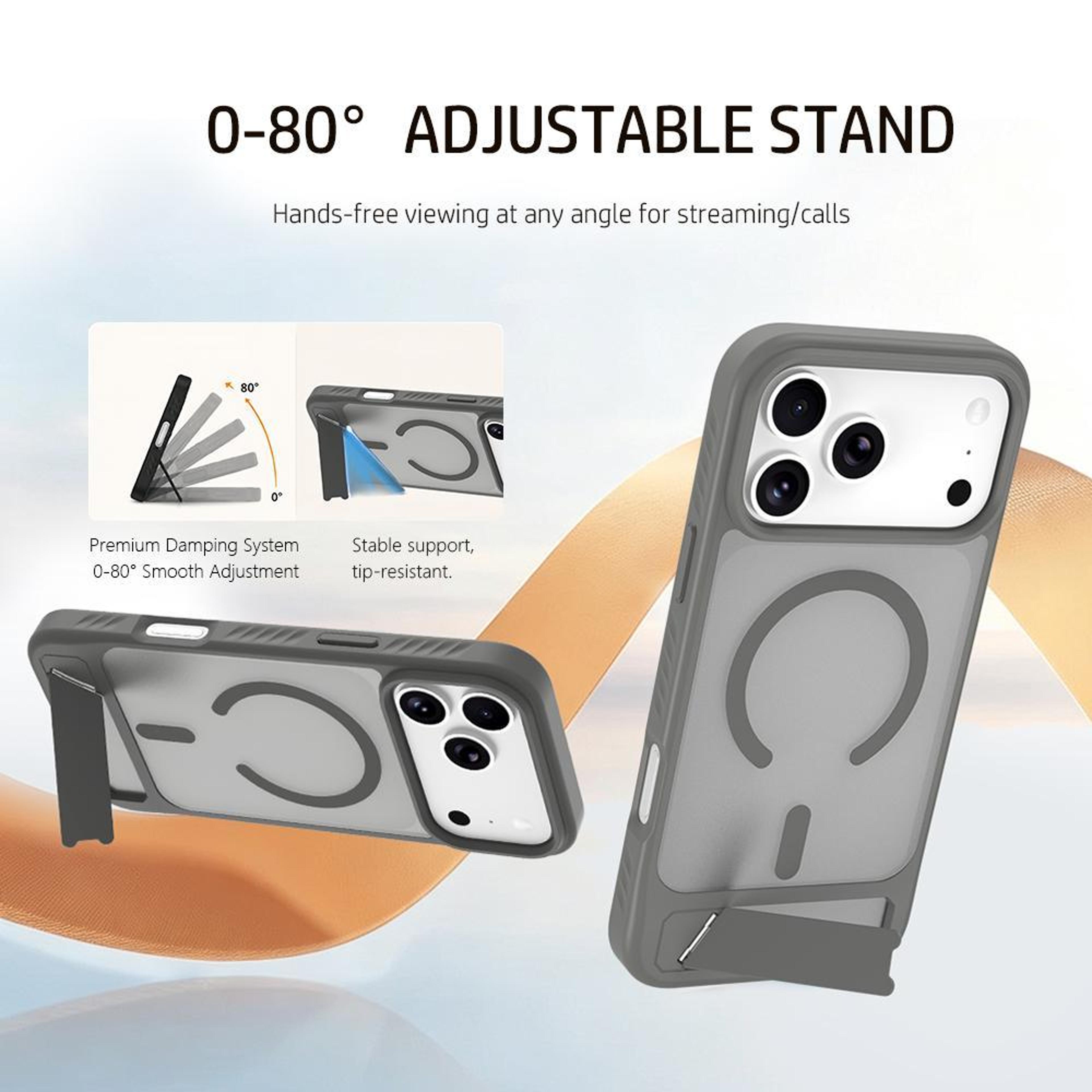 IPhone 18 Pro Max Magnetic Phone Case With Hidden Adjustable Kickstand And Drop Protection 7