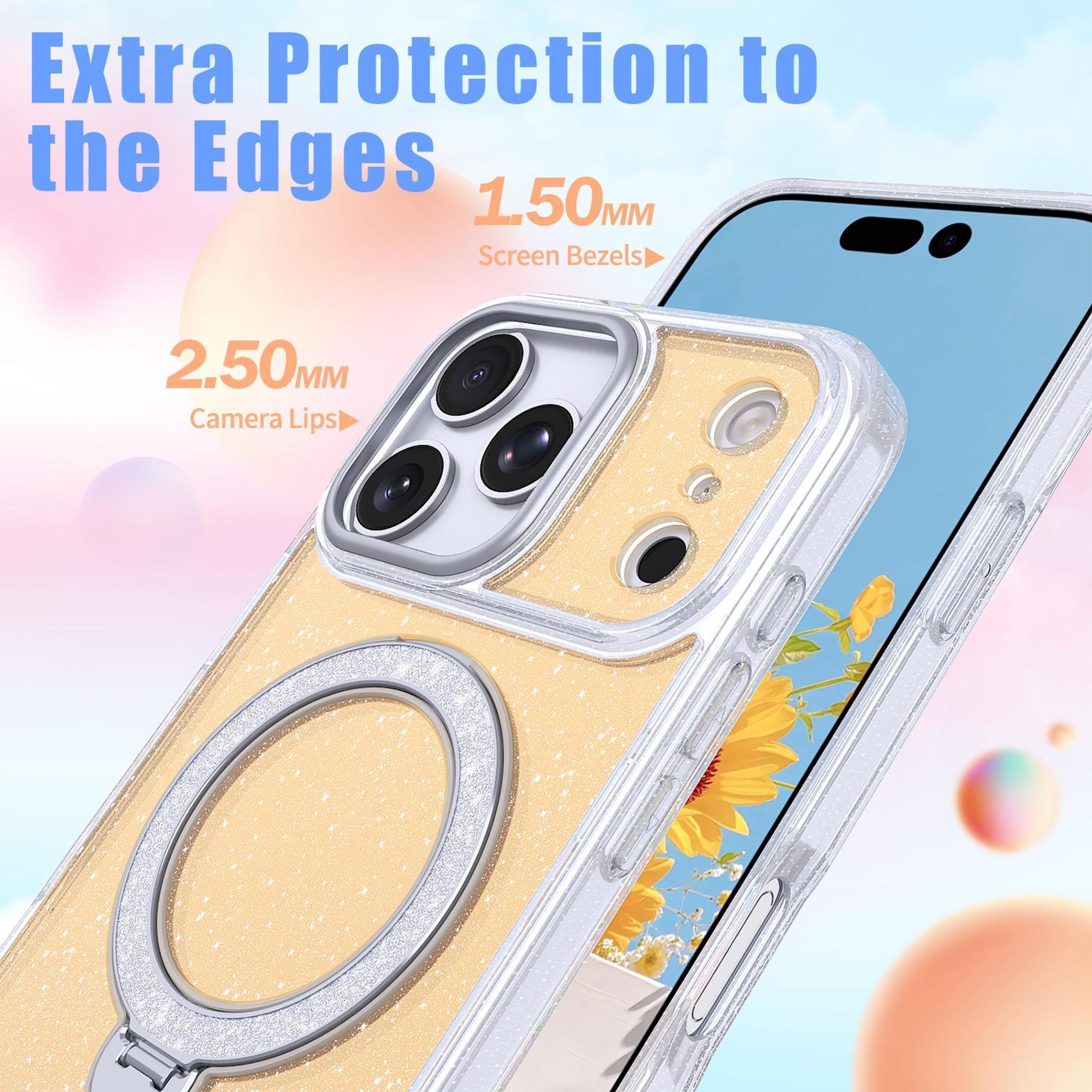 IPhone 18 Pro Max Starry Glitter Magnetic Case With 360 Rotating Stand 5