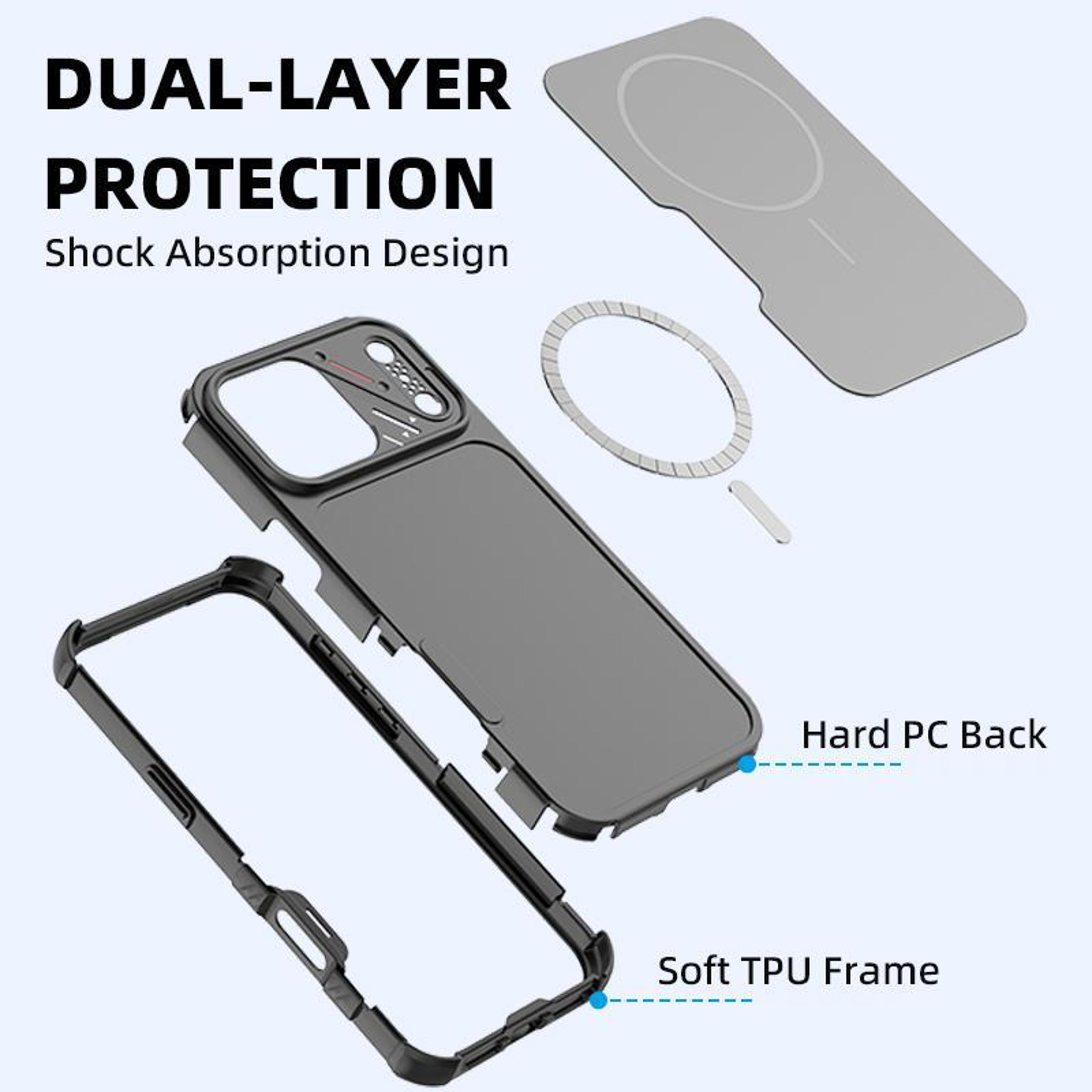 IPhone 18 Pro Max Magnetic Shockproof Case With Heat Dissipation And TPU PC Protection 6