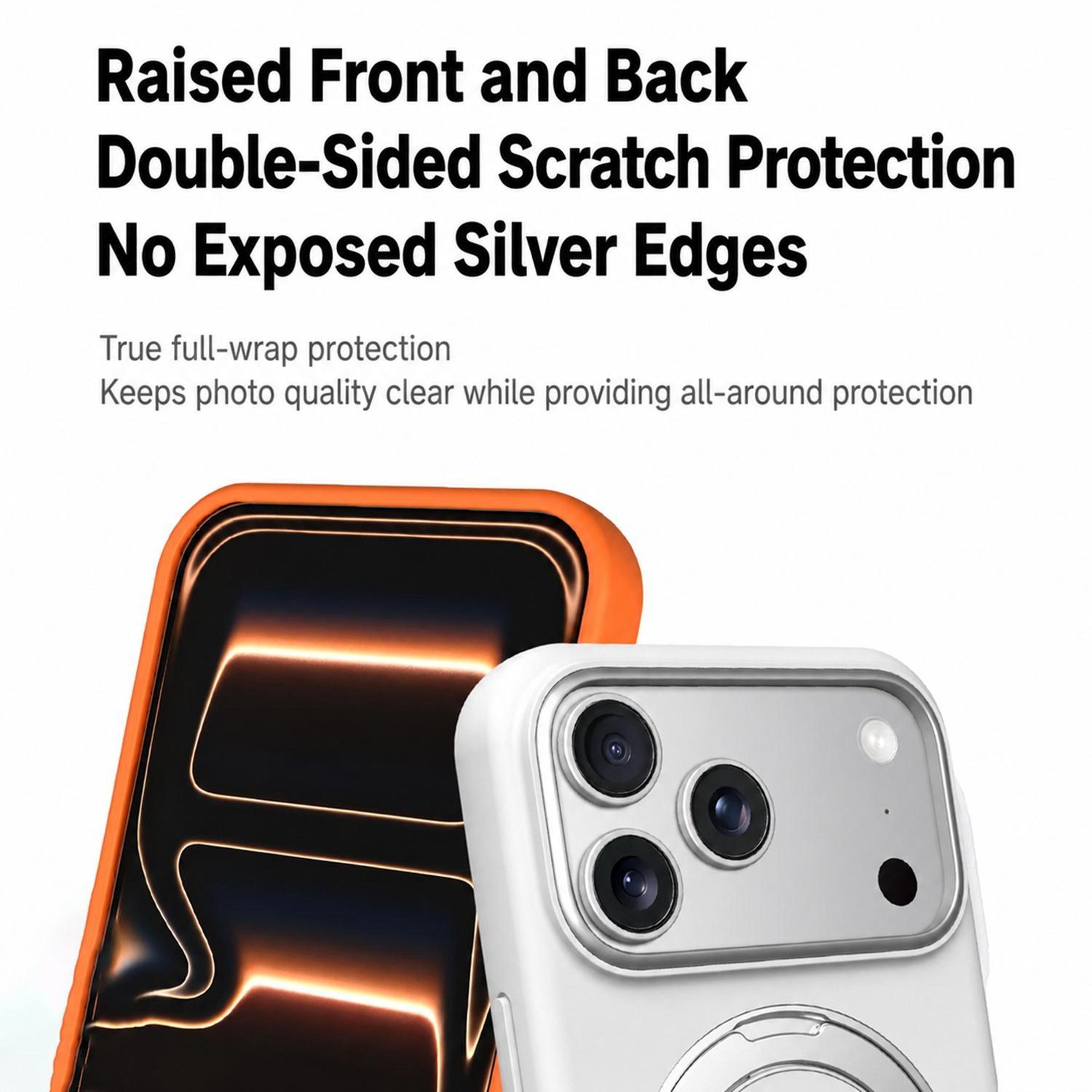 Liquid Silicone Magnetic Phone Case With Rotating Stand For IPhone 18 Pro 5