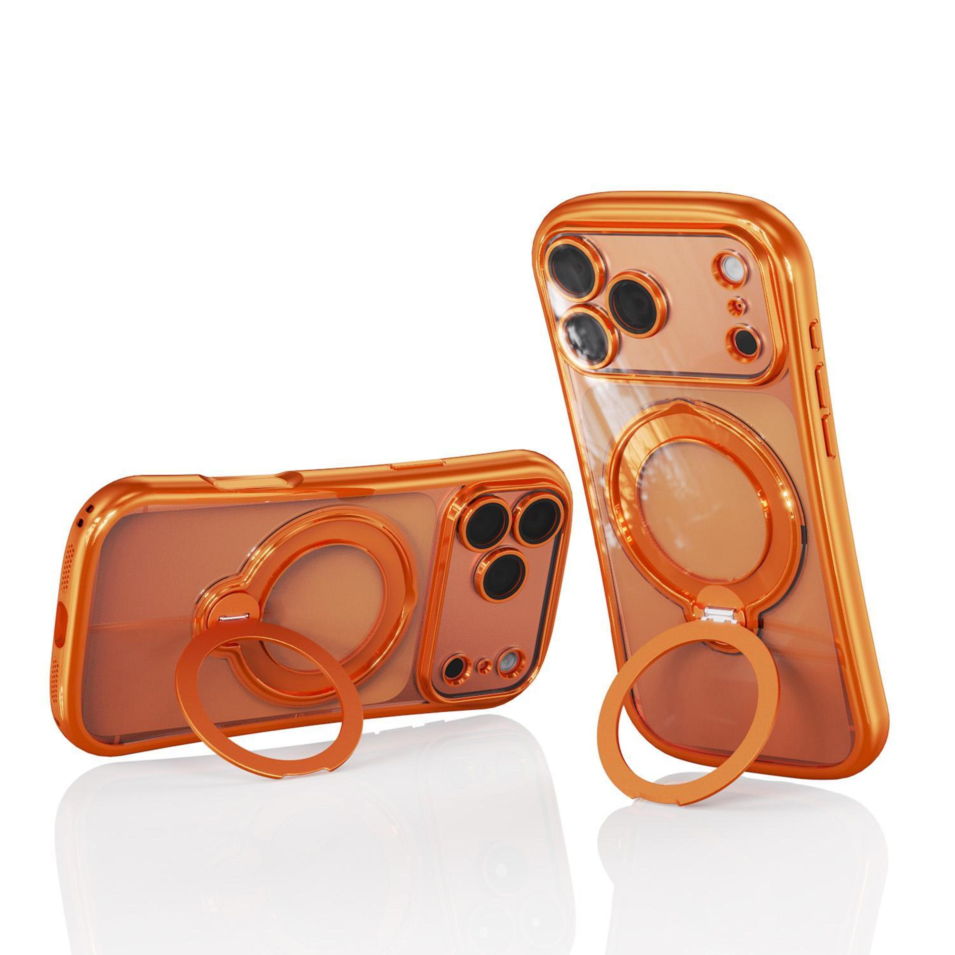 IPhone 18 Pro Magnetic Case With 360 Degree Rotating Kickstand And Electroplated Finish 5