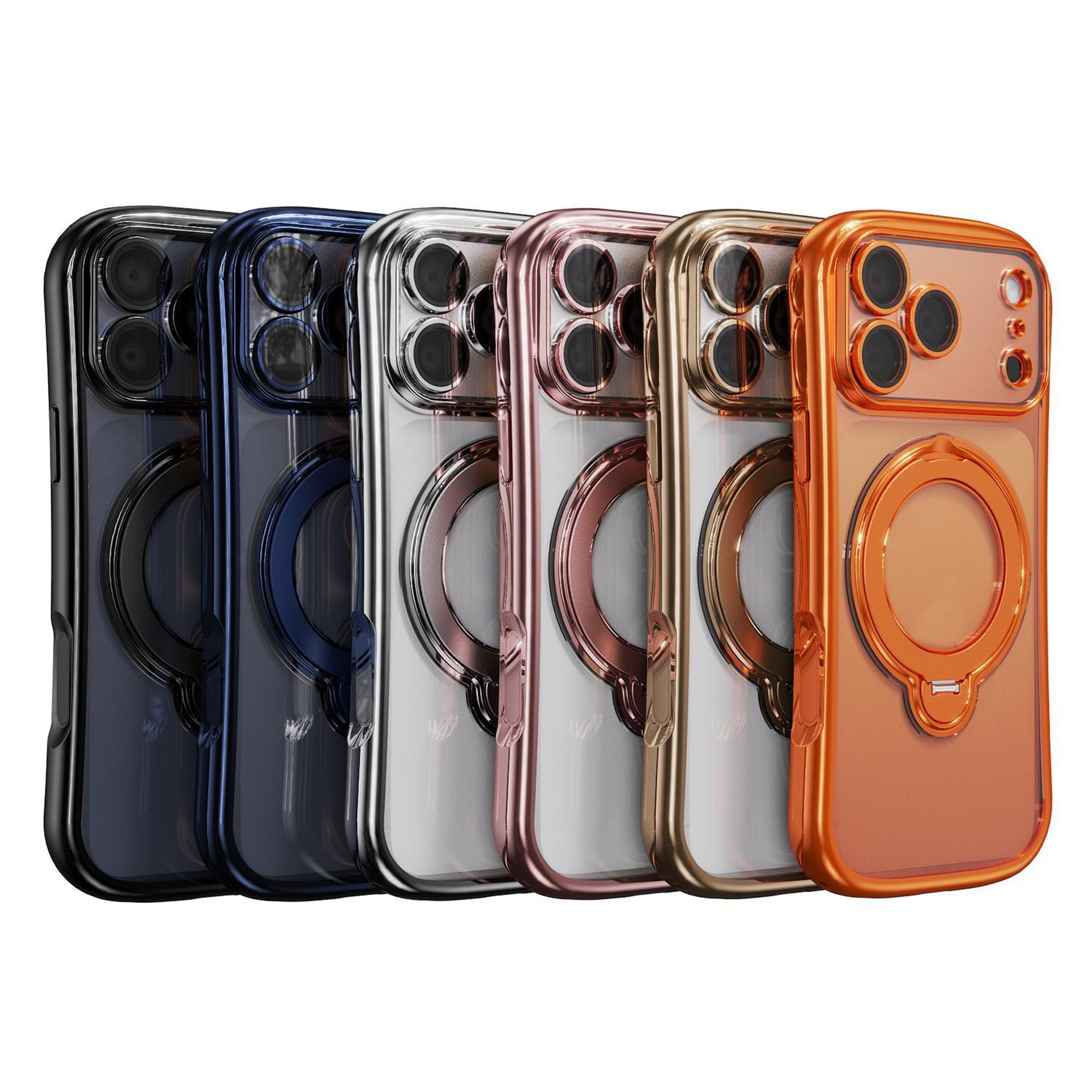 IPhone 18 Pro Magnetic Case With 360 Degree Rotating Kickstand And Electroplated Finish 6