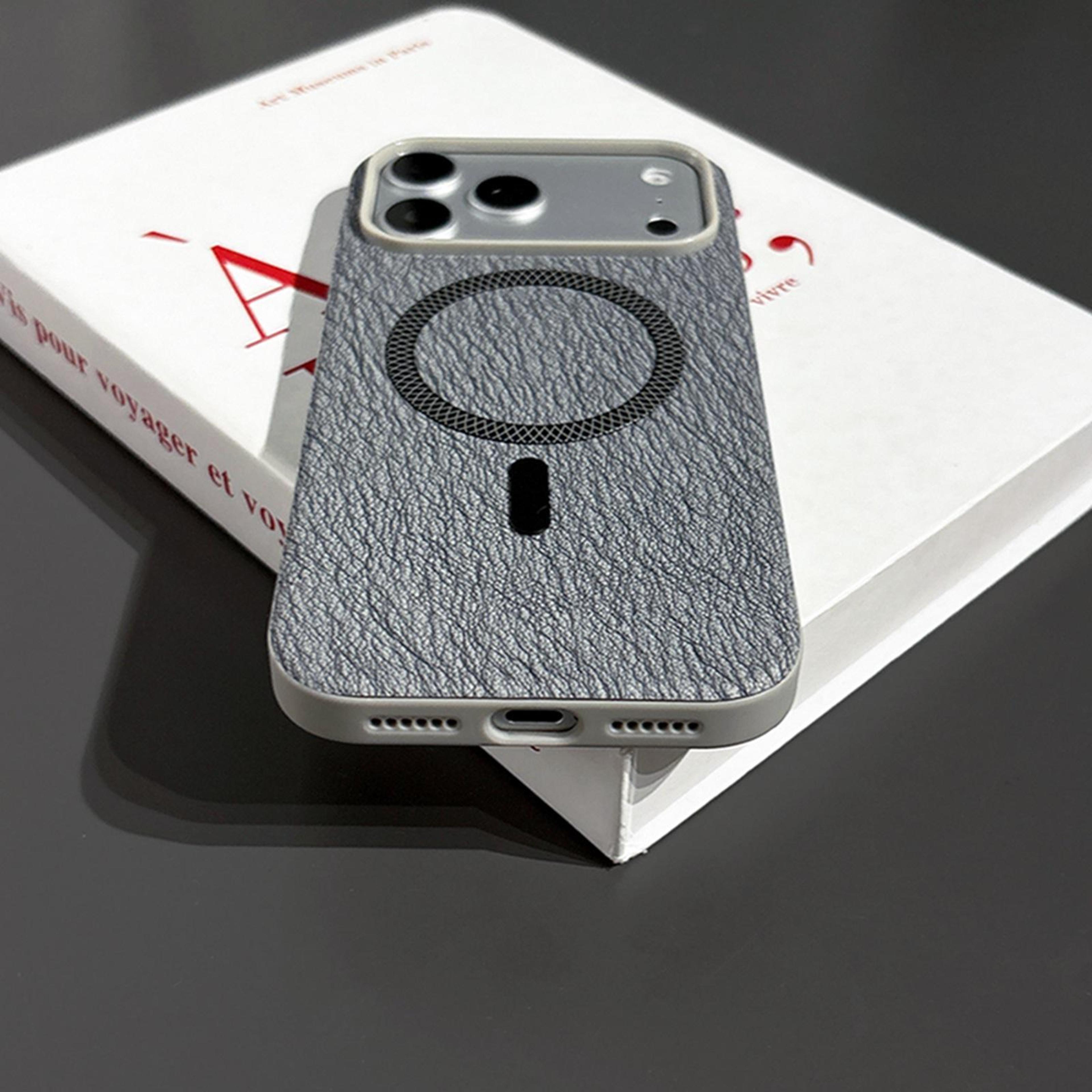 Rhombus Texture Magnetic Phone Case For IPhone 18 Pro Max Acrylic Hybrid TPU Cover 6