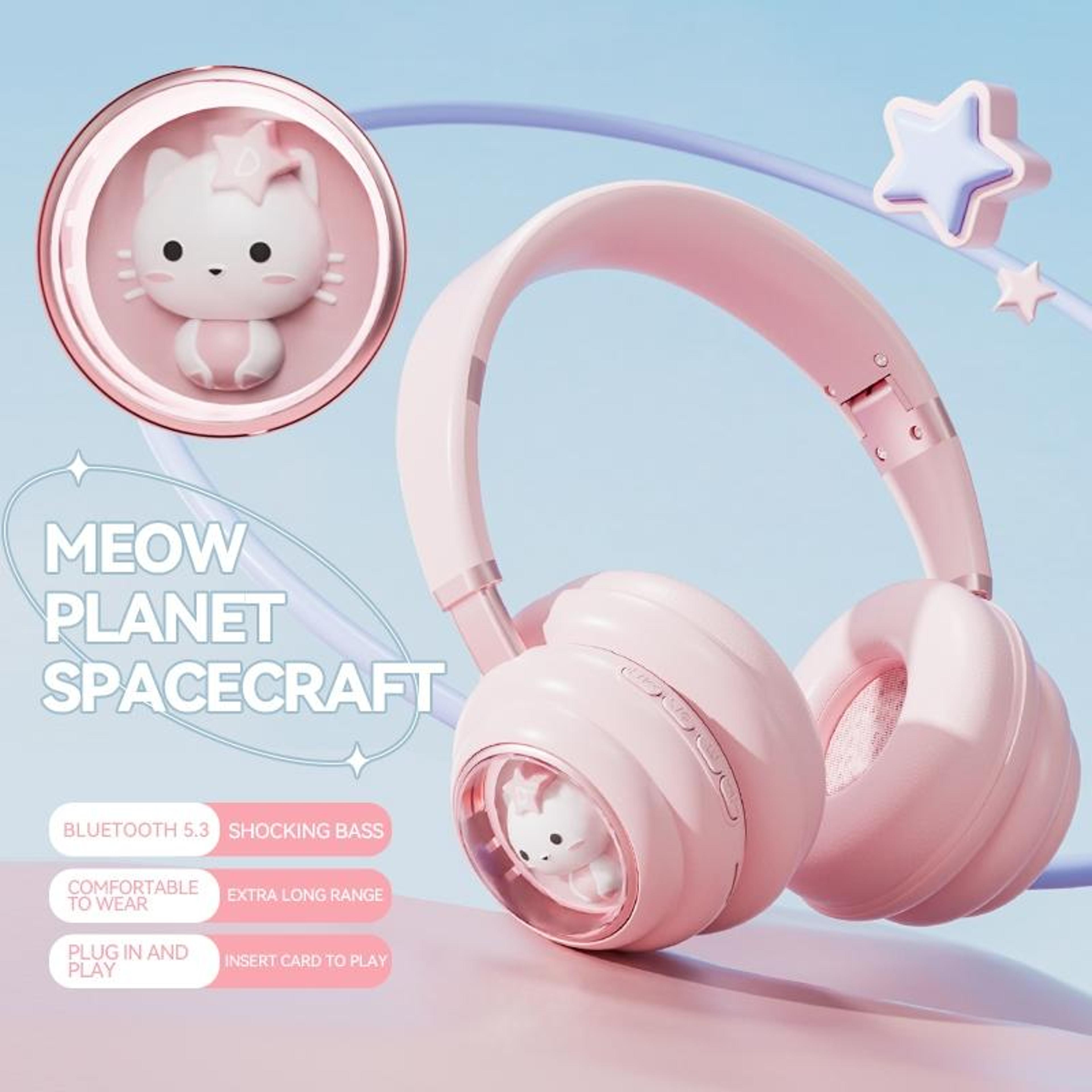 KE30 RGB Wireless Bluetooth Headset For Kids Foldable Over Ear Headphones 3
