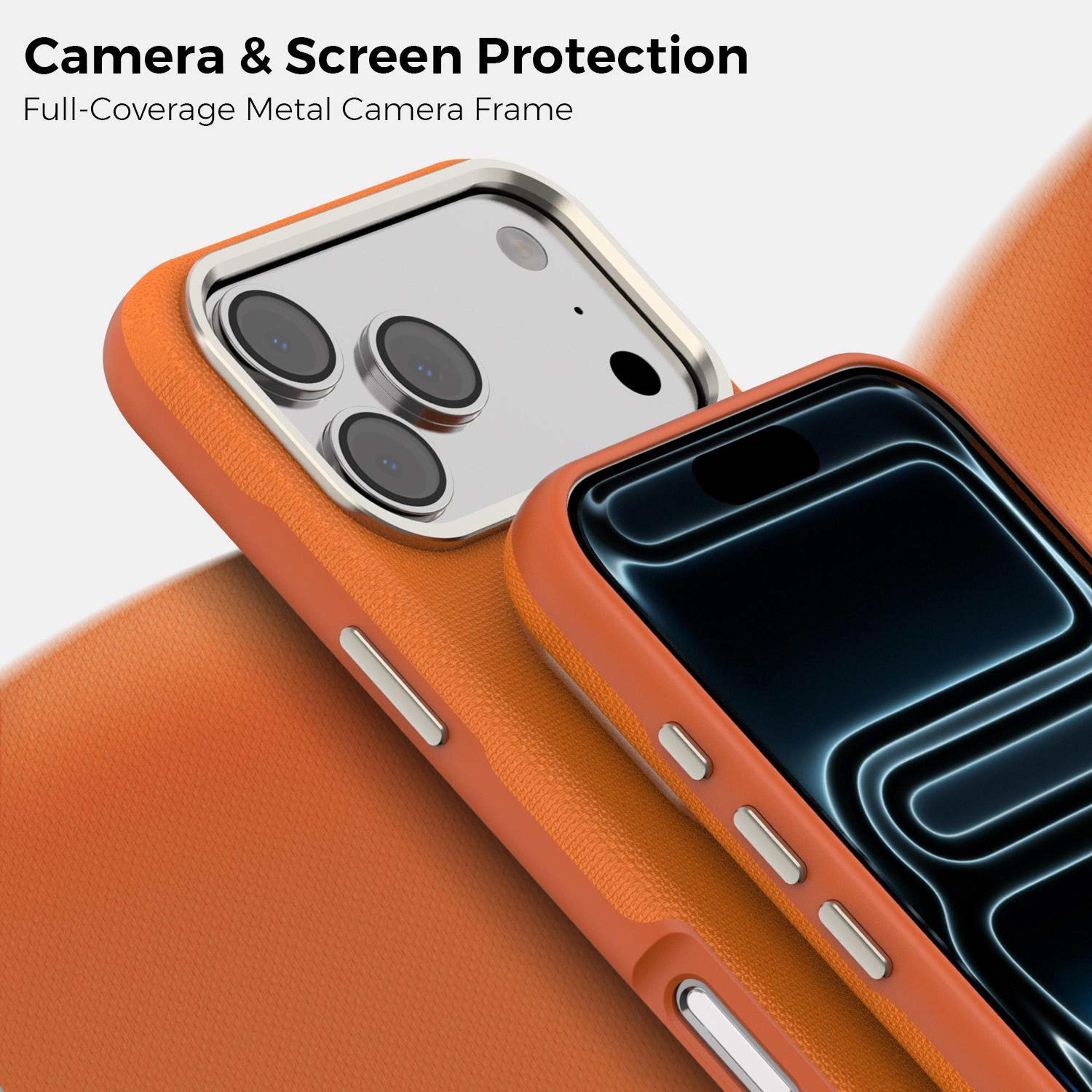 Plain Magnetic Shockproof Phone Case For IPhone 18 Pro Max Metal Lens Frame TPU Cover 4