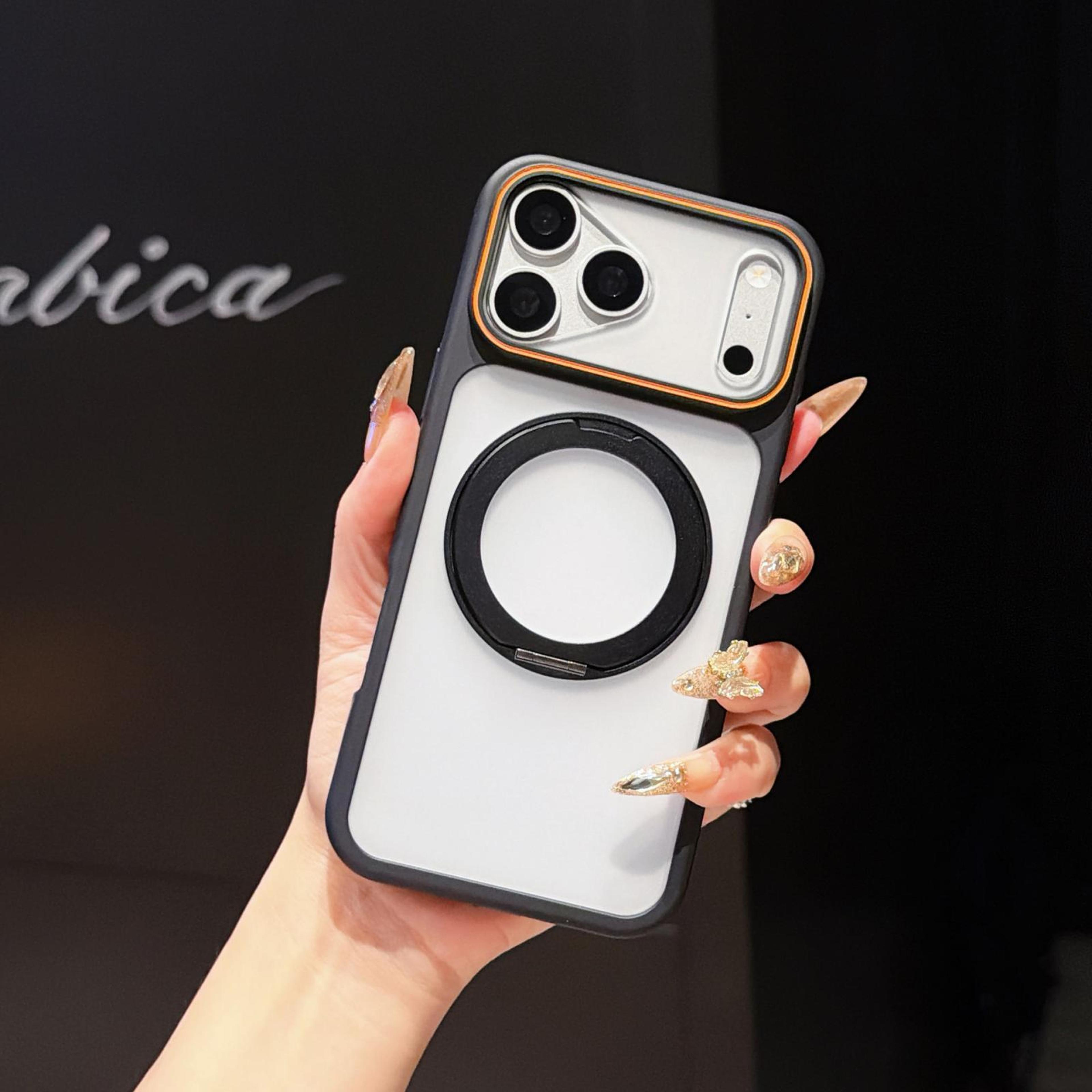 matte phone case with 360 rotation ring holder for iphone 18 pro