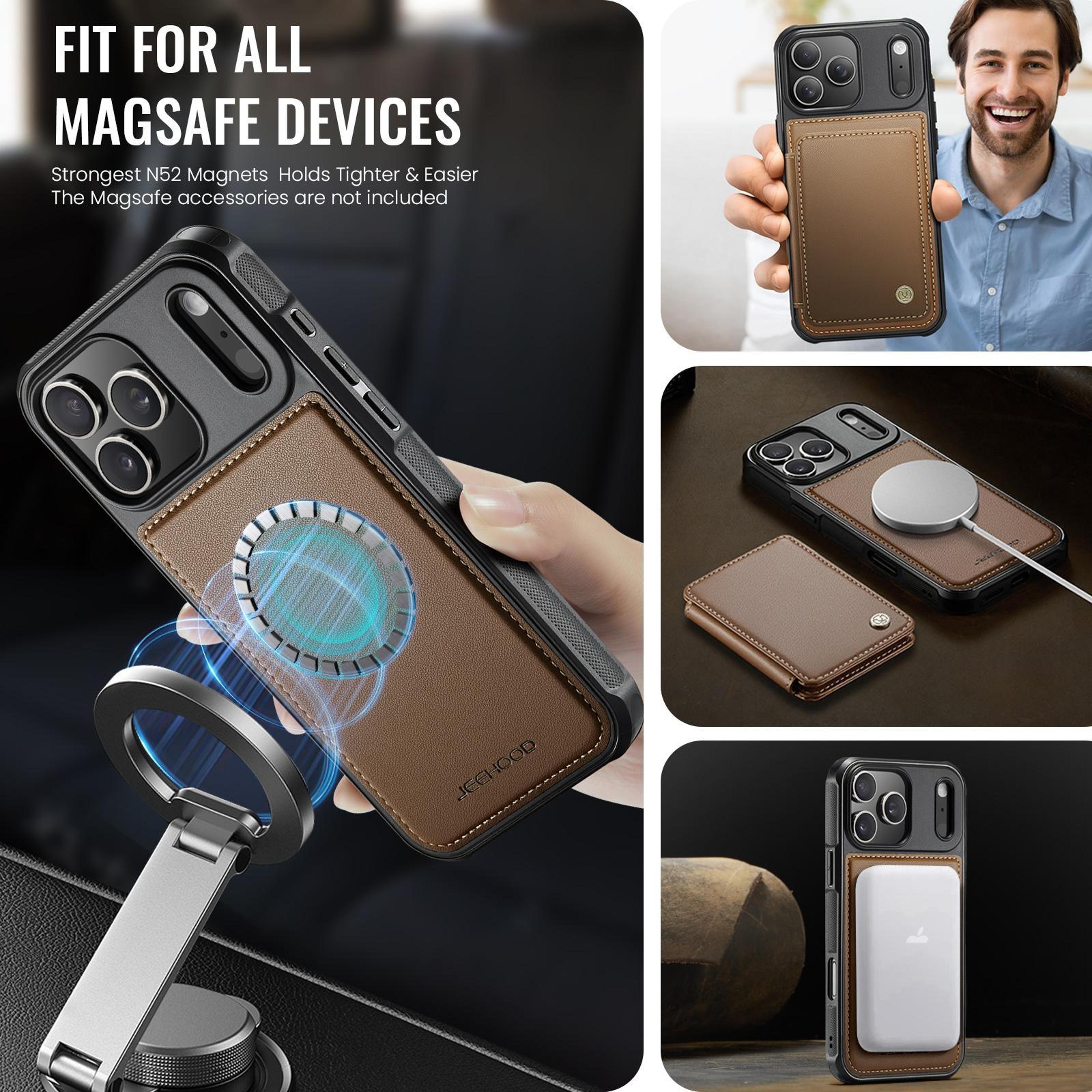 IPhone 18 Pro Magnetic Business Style Phone Case With RFID Blocking Card Holder 6
