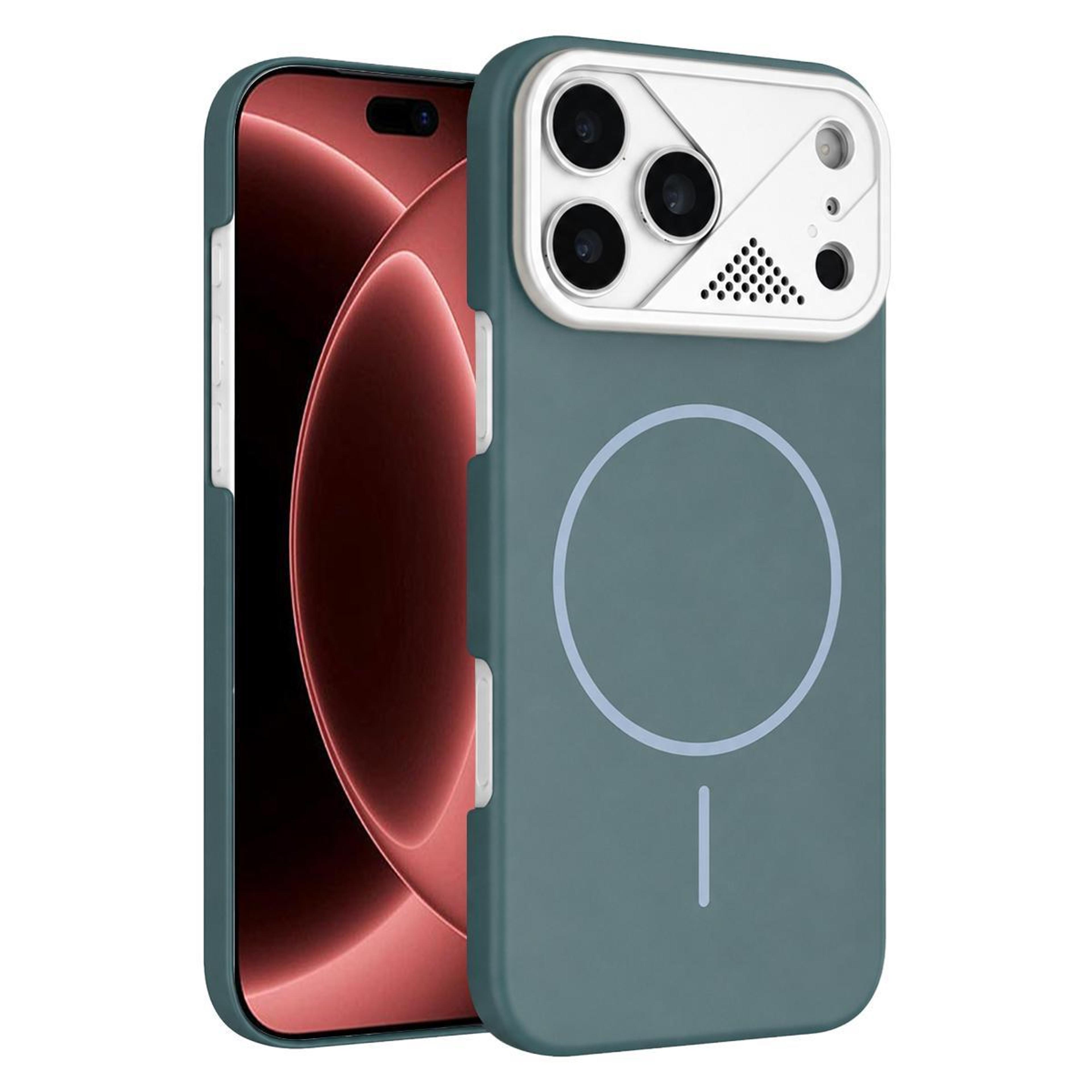 ultra thin gold armor pc magnetic phone case compatible with iphone 18 pro