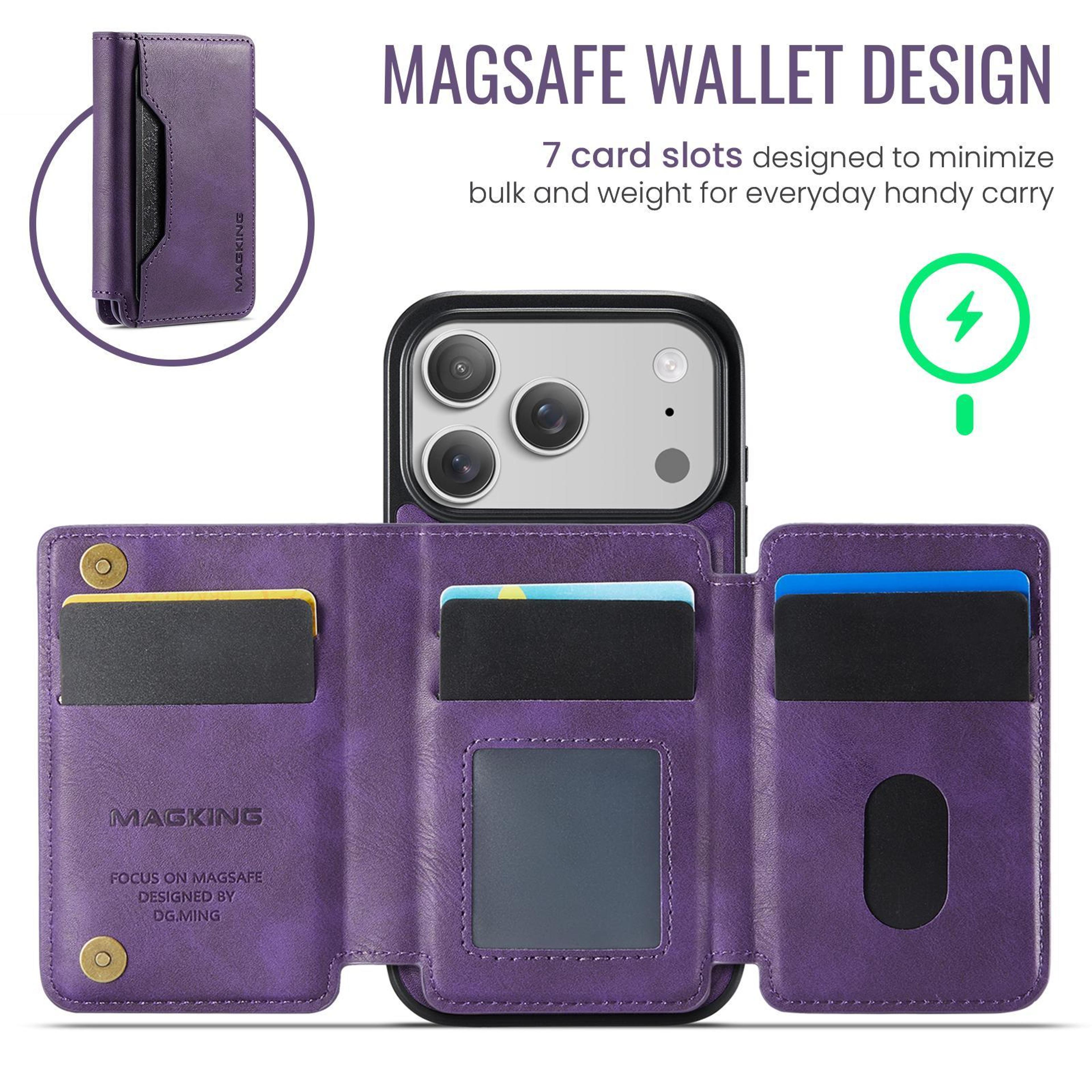 Detachable MagSafe Wallet Phone Case For IPhone 18 Pro Trifold Card Holder Cover 2